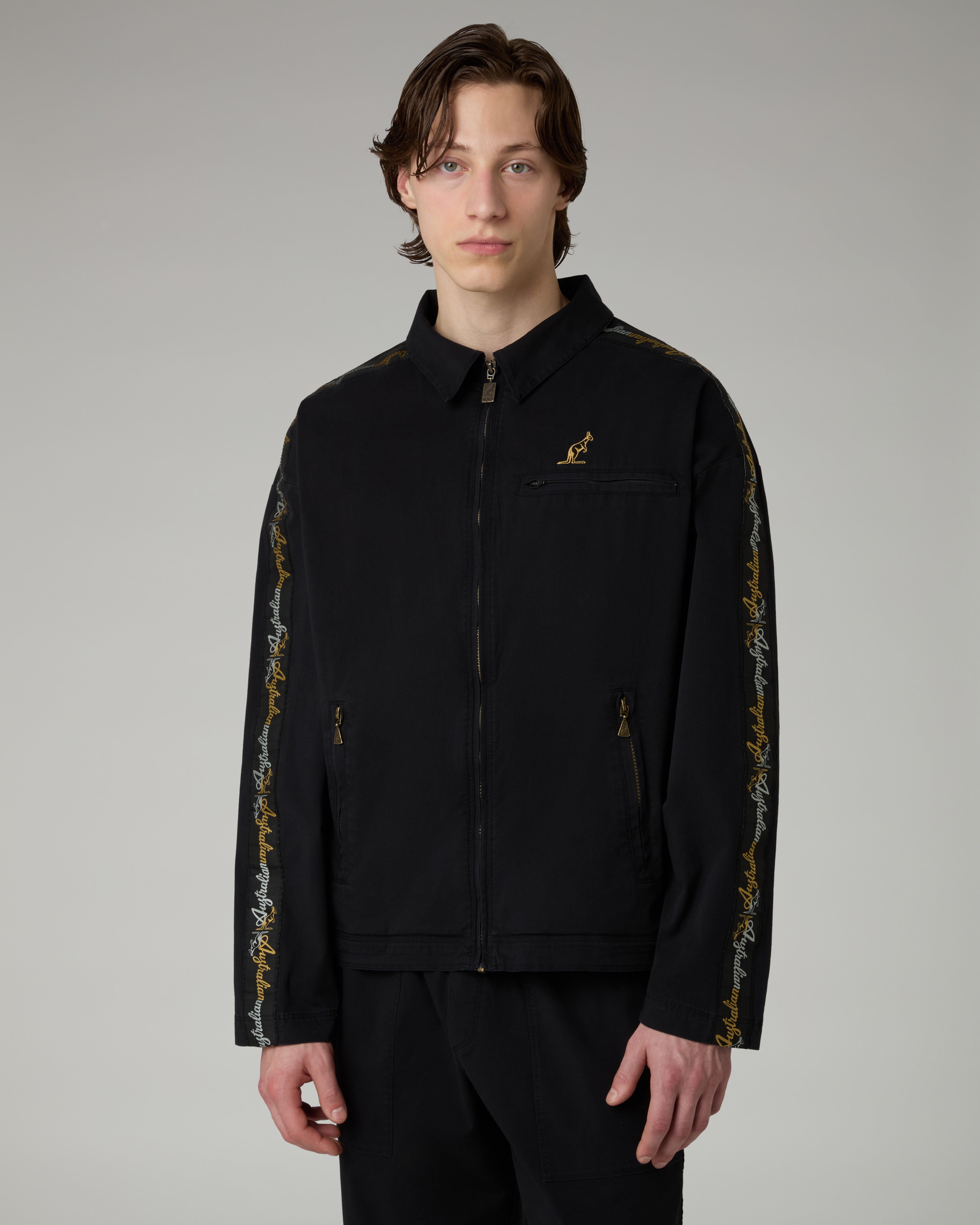australian-tape-track-jacket-giacca-cotton-twill-con-banda-lux-made-in-italy image 1