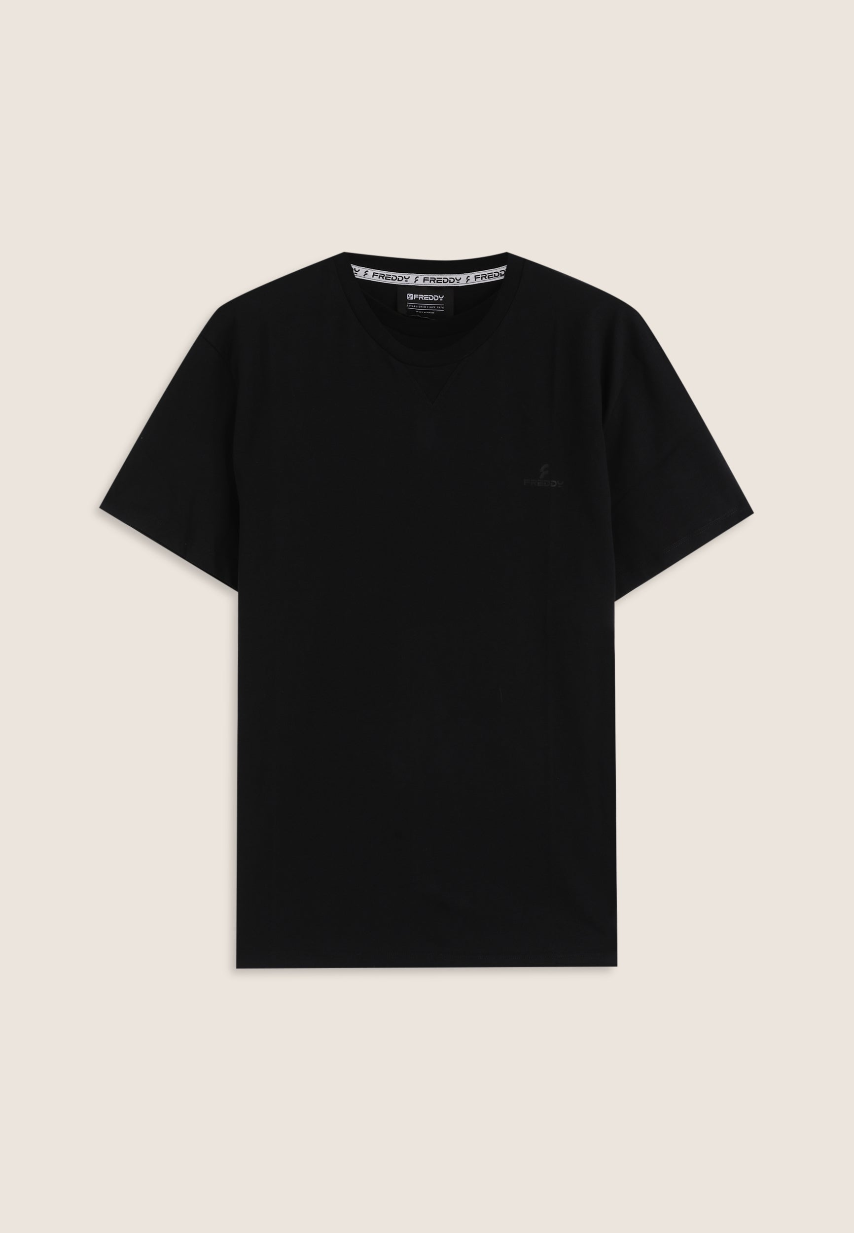 freddy-t-shirt-regular-girocollo-cotone-con-logo-tono-su-tono image 8