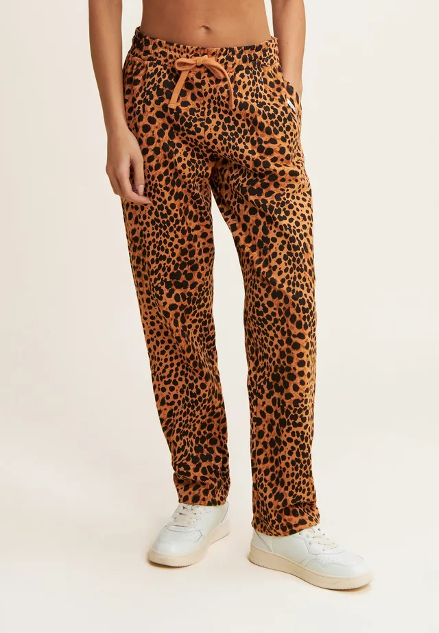 freddy-jogger-regular-fit-donna-in-french-terry-animalier-con-coulisse image 1