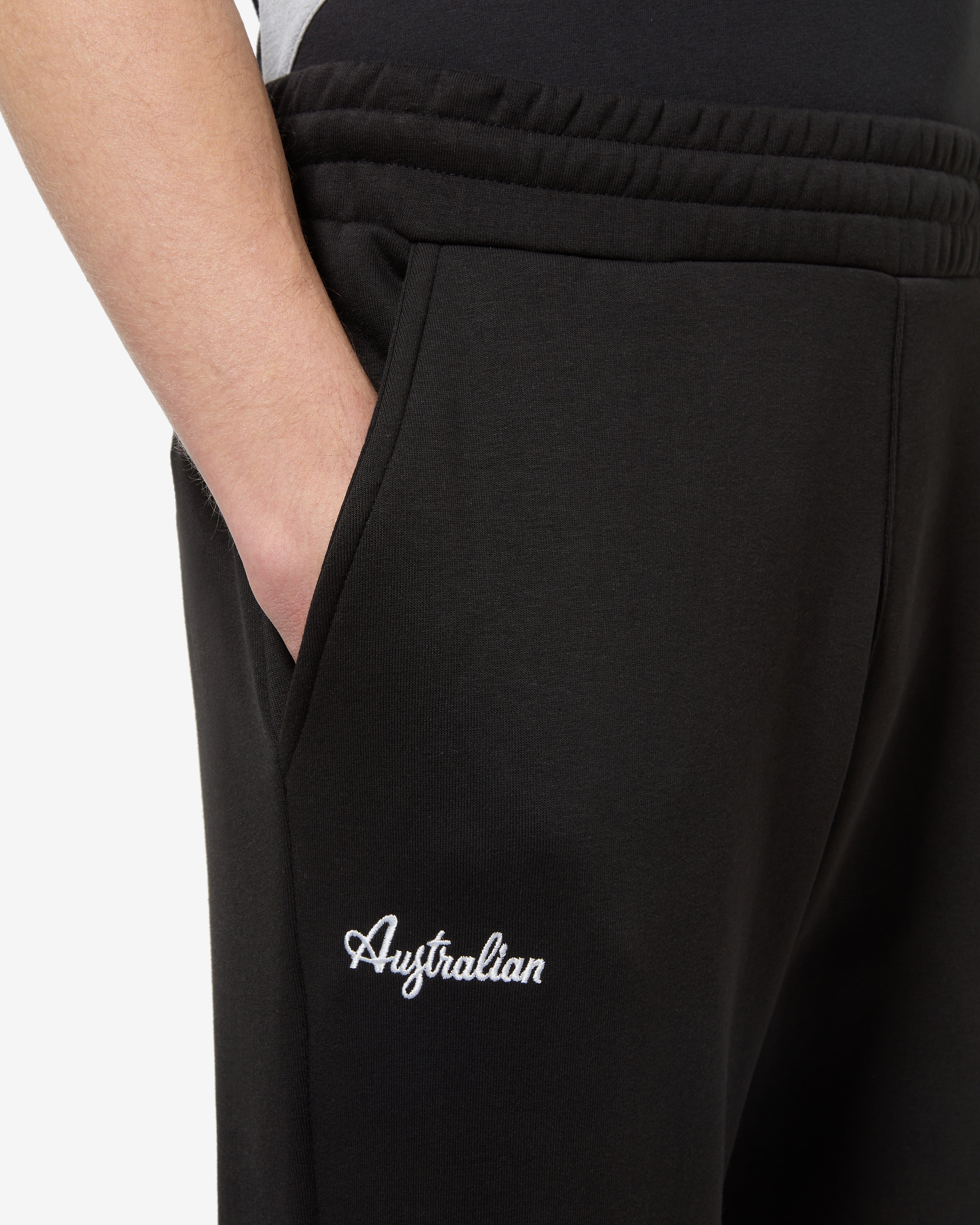 australian-essential-track-pants-pantaloni-felpa-invernale-neri-made-in-italy image 4