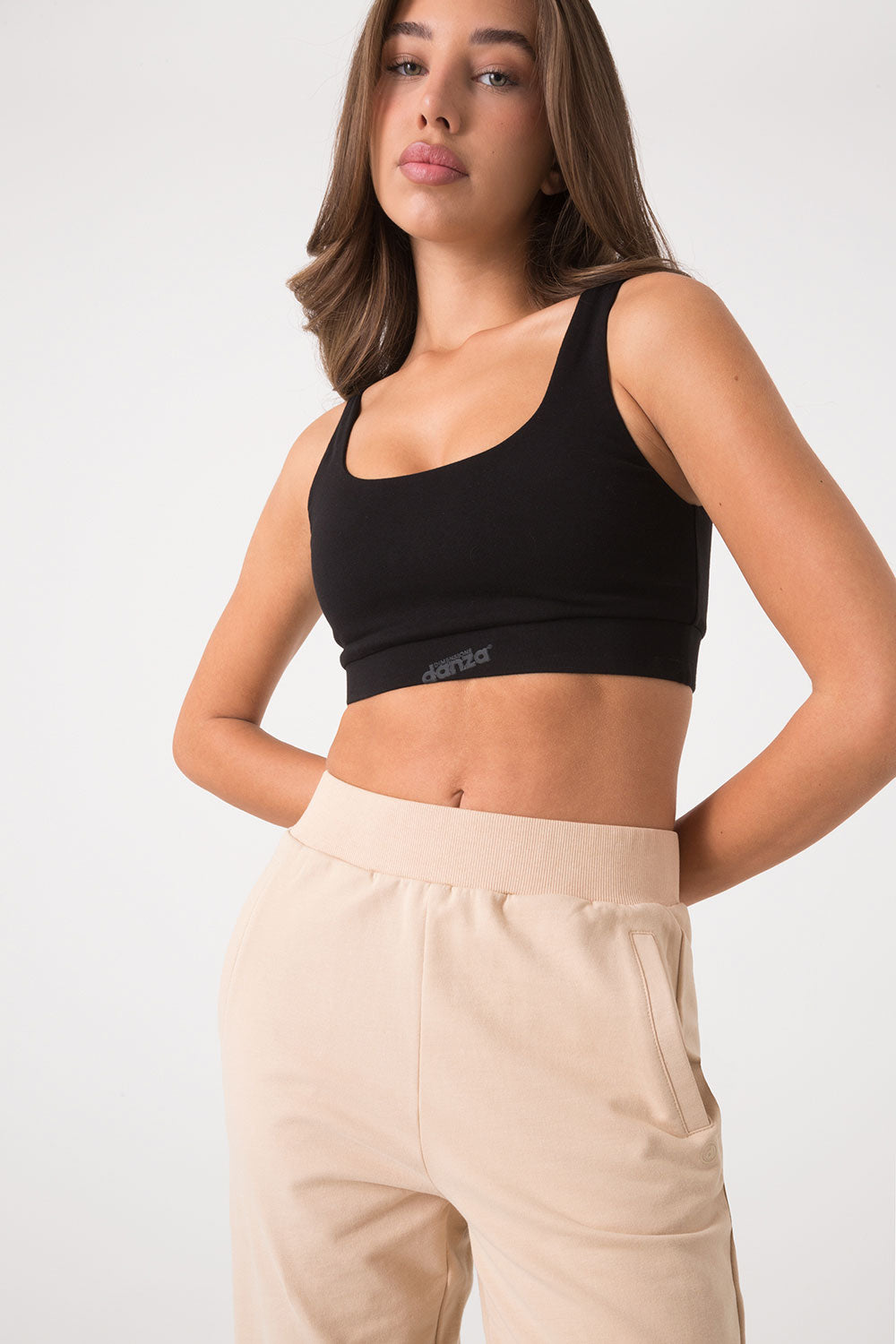 dimensione-danza-pantaloni-felpa-stretch-garzata-con-polsini-in-rib image 4