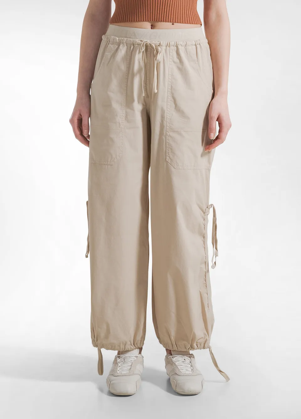 deha-pantalone-magnum-in-poplin-leggero-beige image 1
