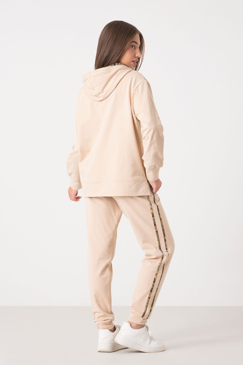 dimensione-danza-felpa-con-cappuccio-full-zip-donna-con-stampa-animalier image 2