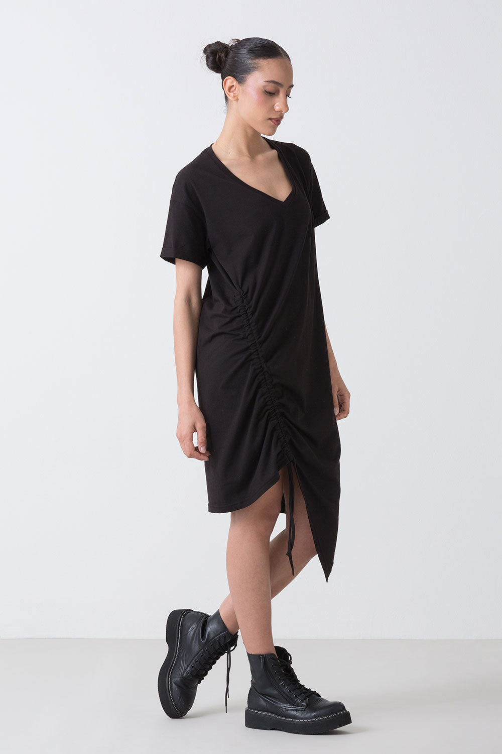 dimensione-danza-summer-abito-donna-in-jersey-elasticizzato-asimmetrico-con-coul image 3