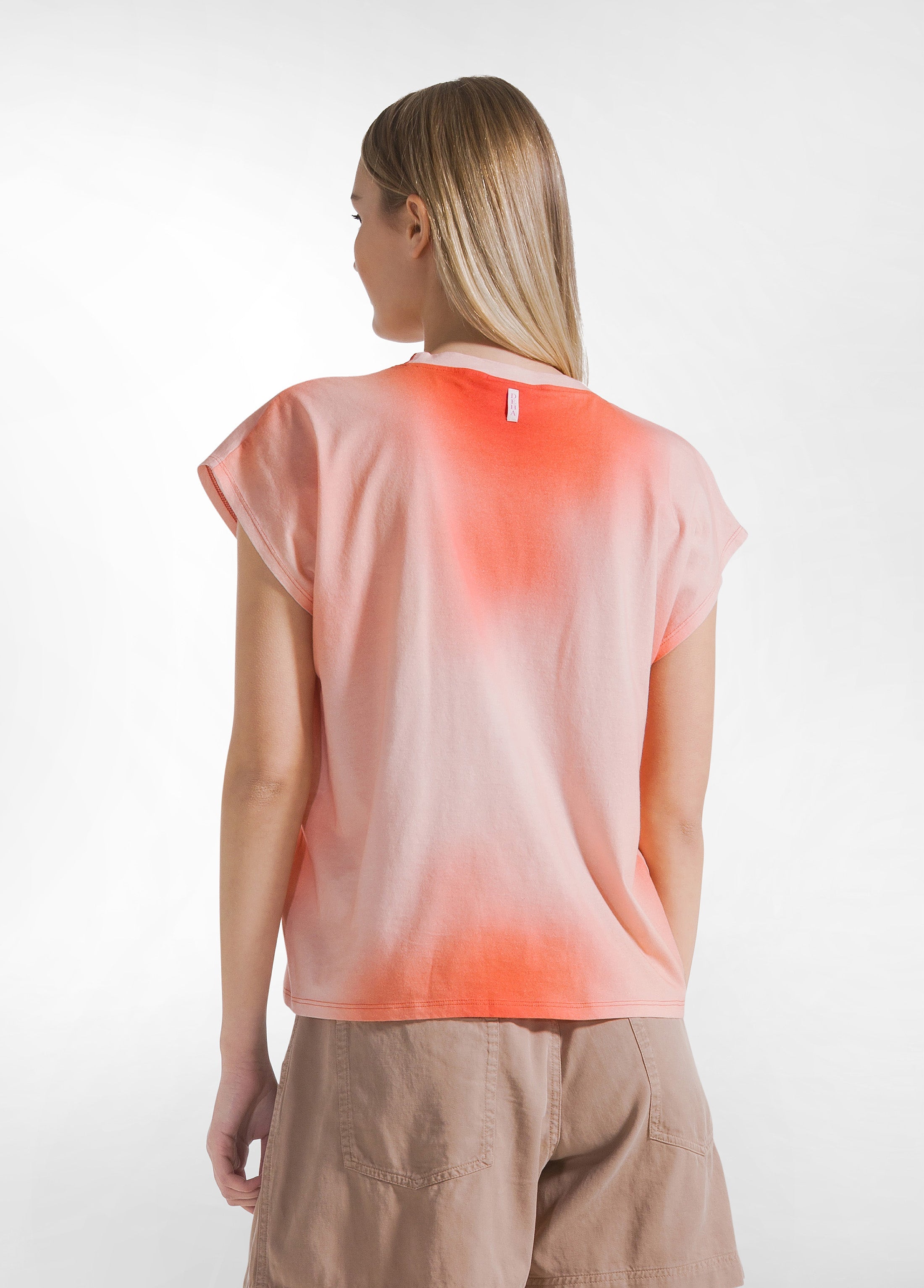 deha-t-shirt-oversize-in-cotone-organico-all-over-rosso image 2