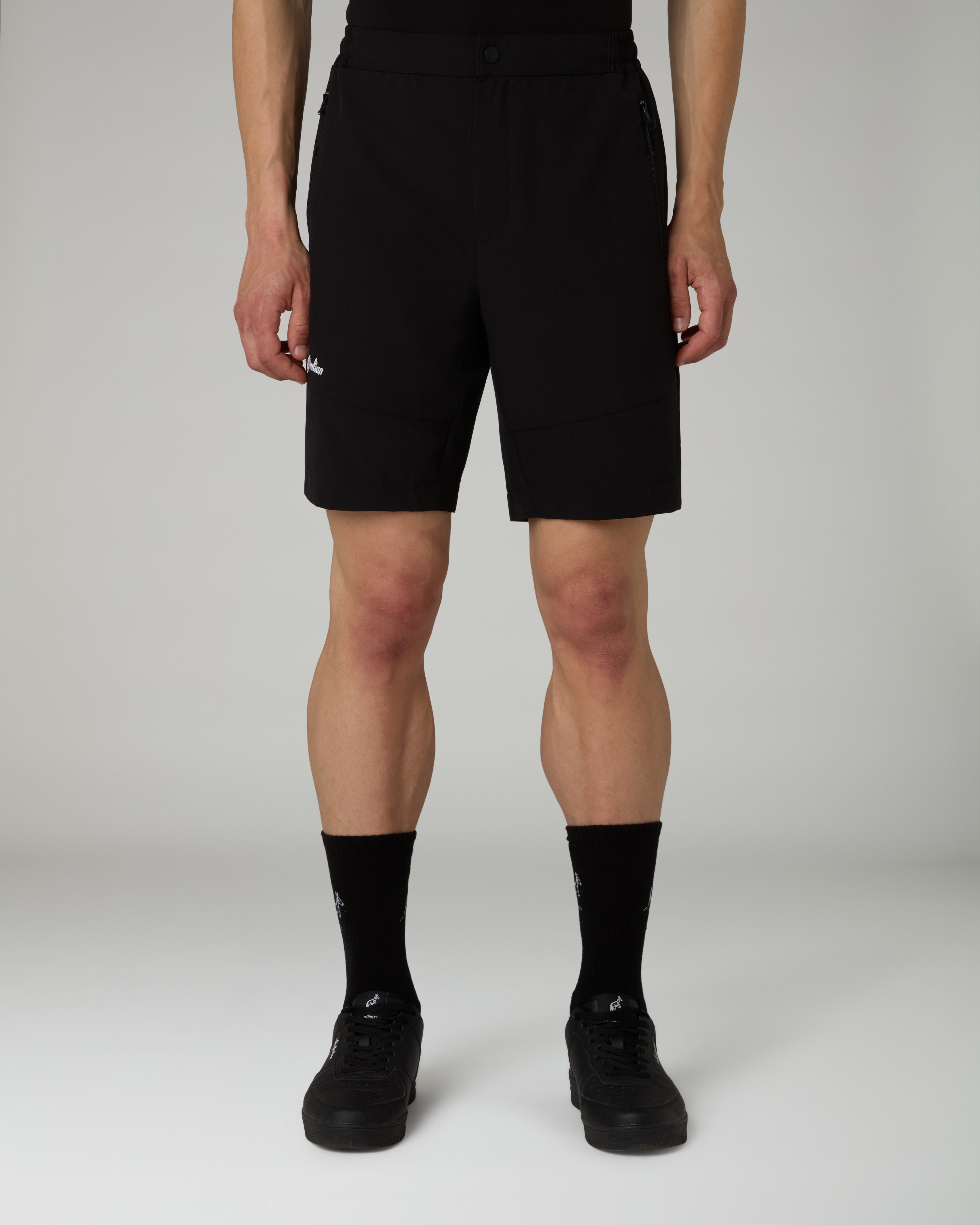 australian-city-slam-short-nero-short-bi-elastico-slam-con-zip image 1
