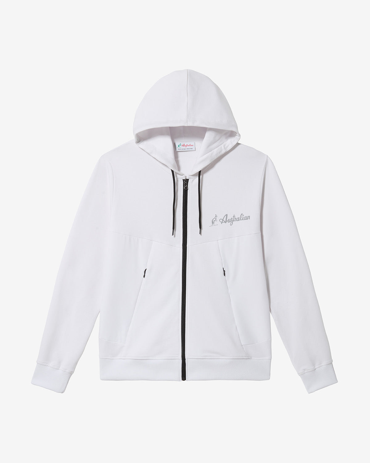 australian-gen-track-jacket-felpa-con-cappuccio-bianca image 6