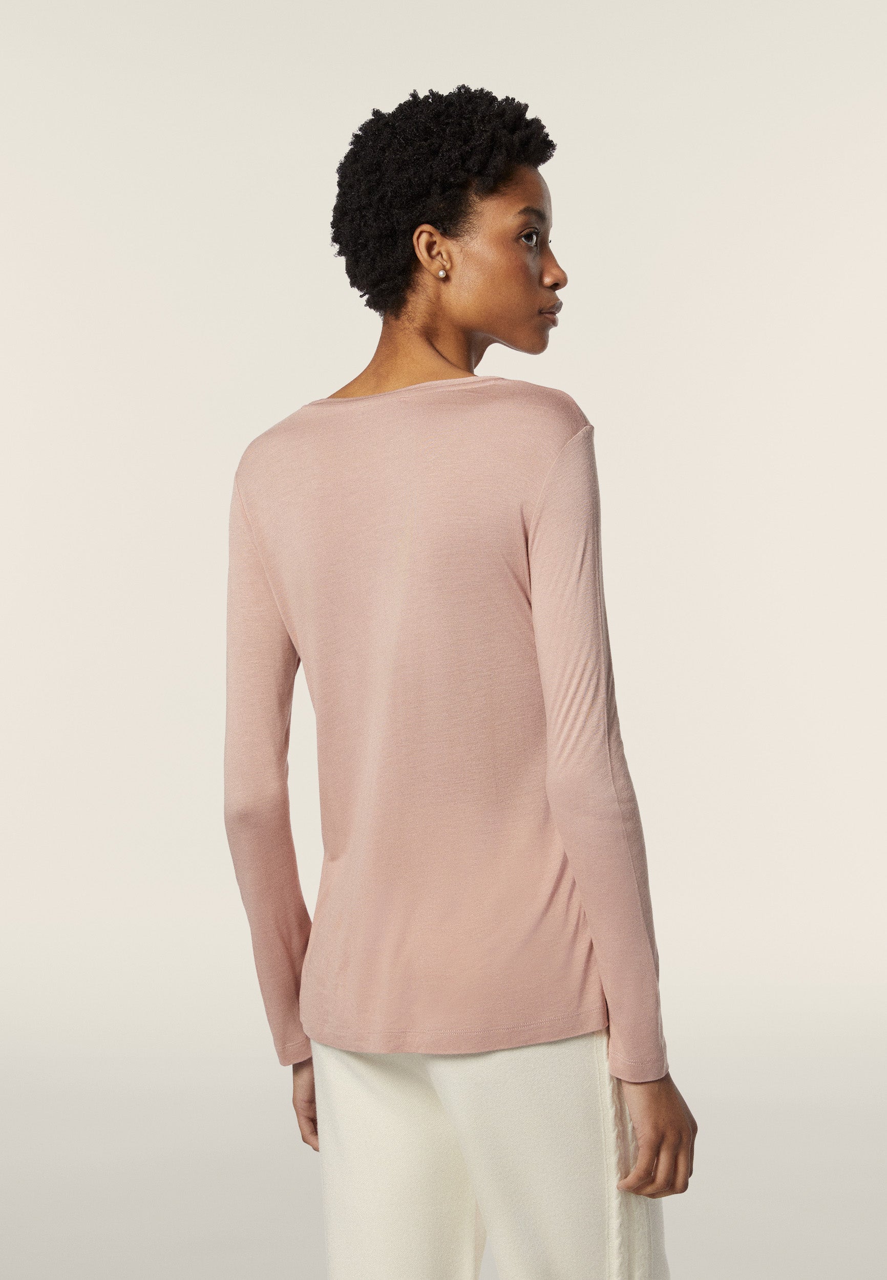 freddy-t-shirt-donna-manica-lunga-animalier-oro-rosa-viscosa image 3