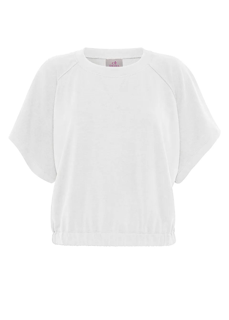 deha-d22004-felpa-soft-touch-mezza-manica-bianco image 1