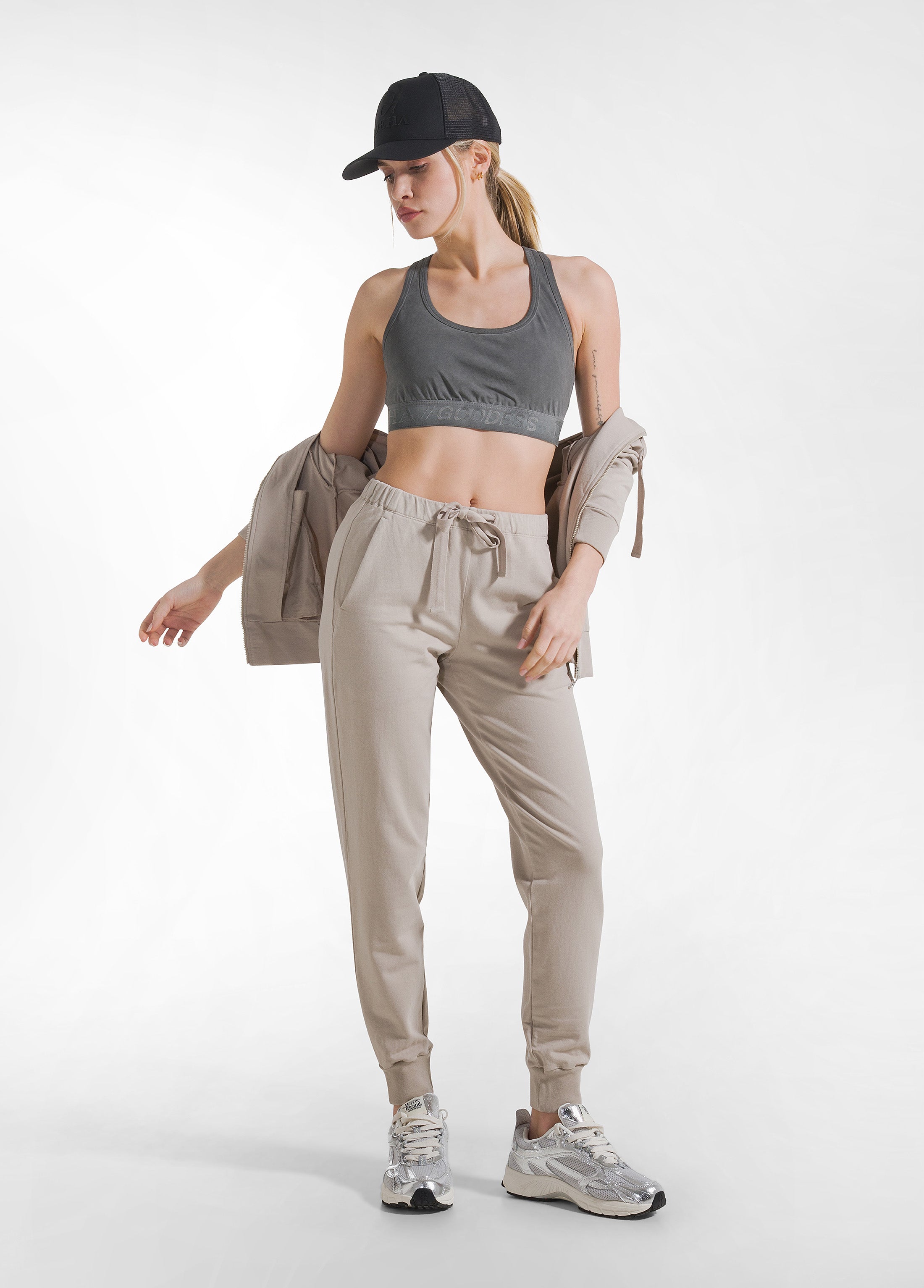 deha-jogger-in-tessuto-stretch-beige image 1