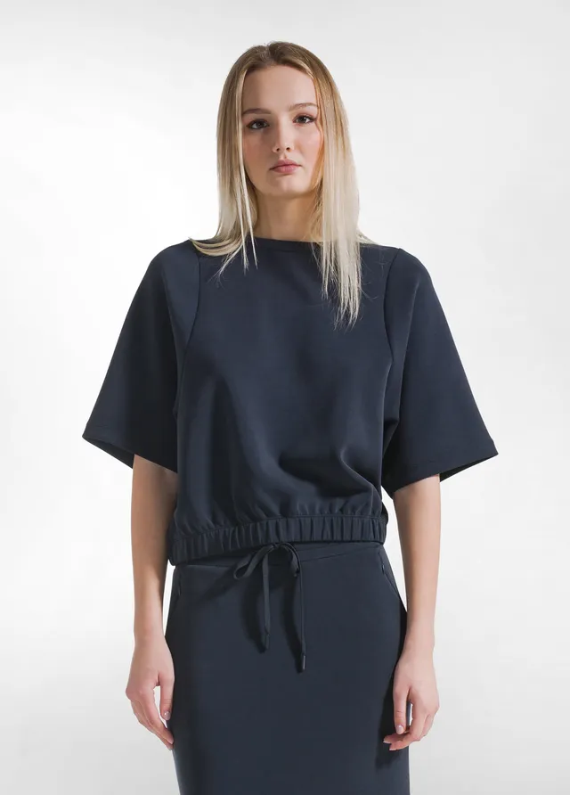 deha-felpa-maniche-corte-d42320-in-modal-nero image 1