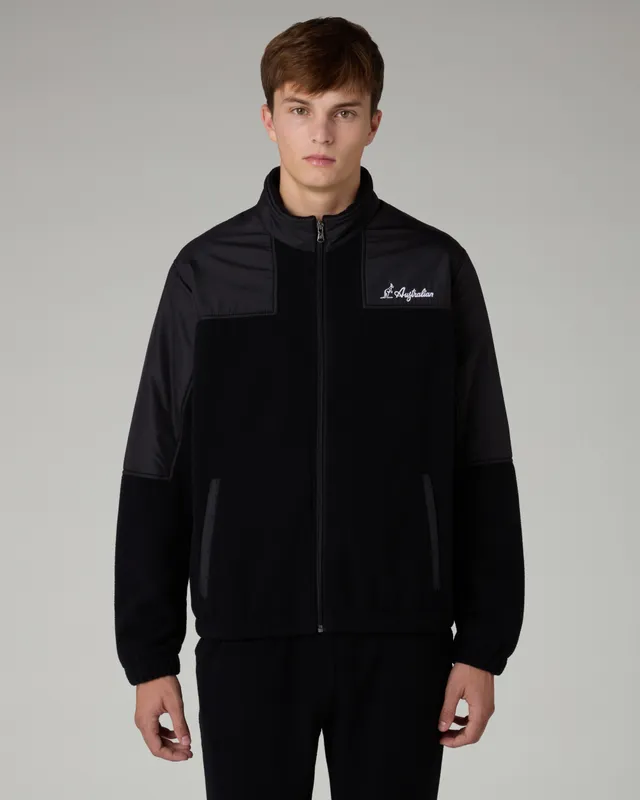 australian-color-block-track-jacket-pile-nero-full-zip image 1