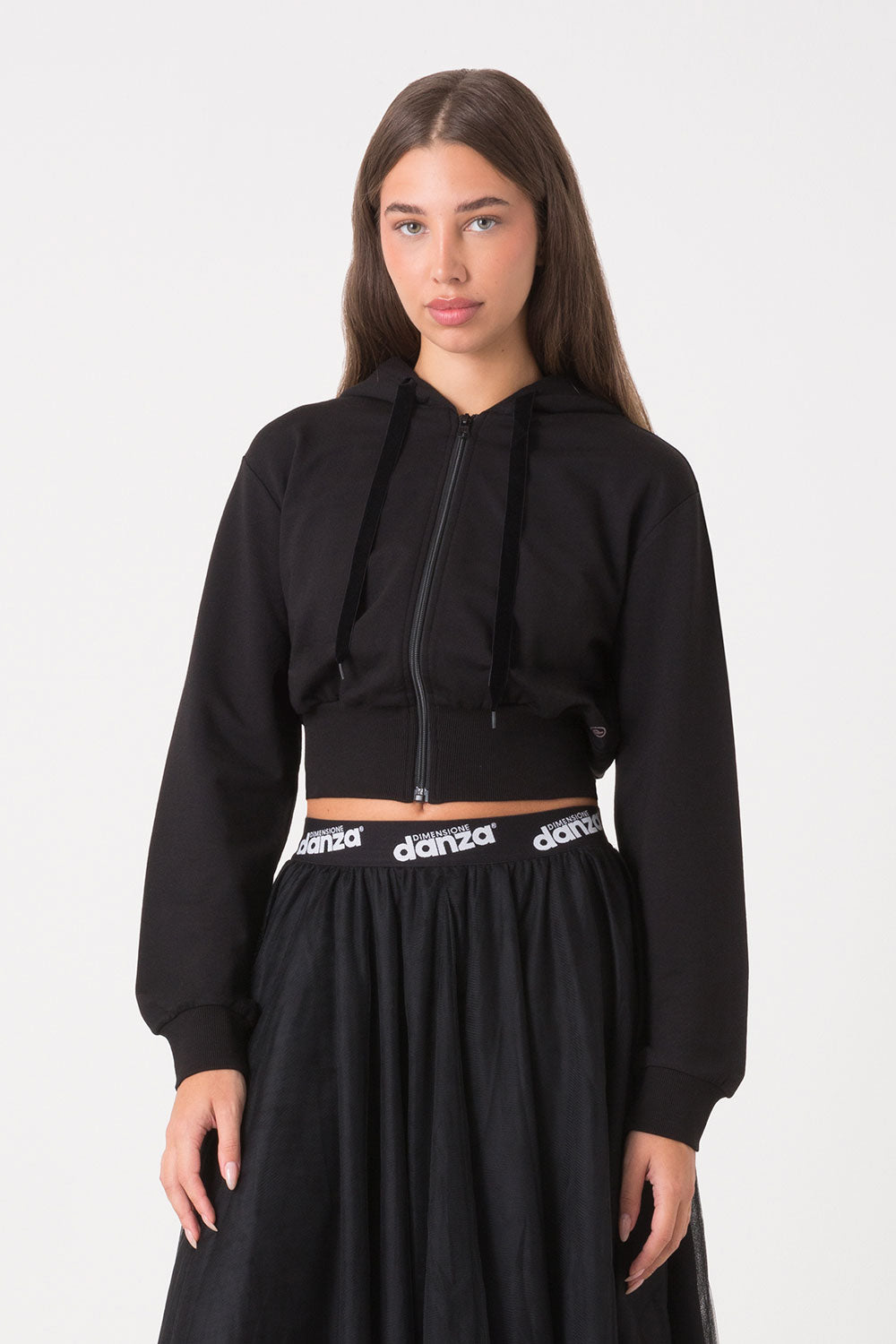 dimensione-danza-ballet-felpa-full-zip-con-cappuccio-non-garzata-fit-cropped-bom image 6