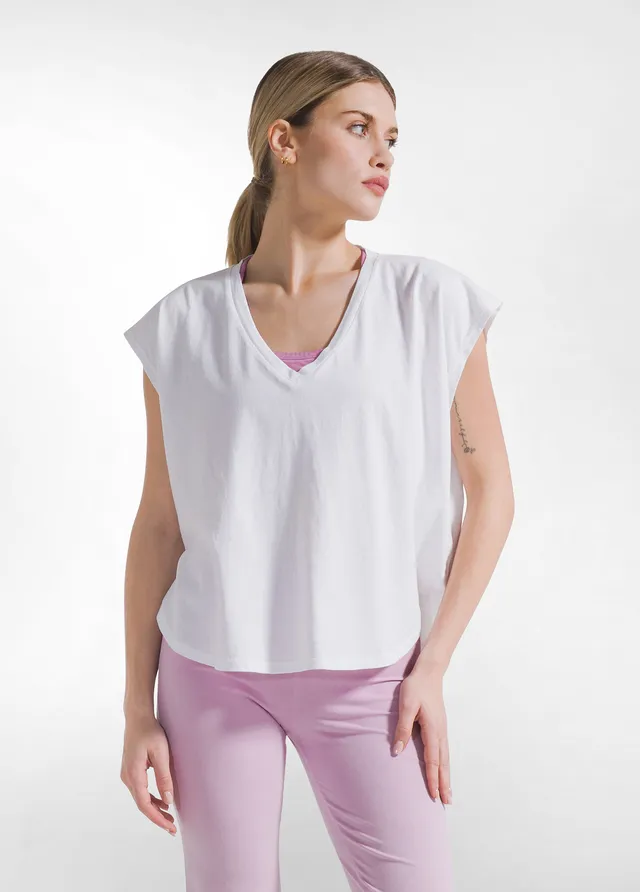 deha-t-shirt-loose-fit-in-jersey-organico-bianco image 1