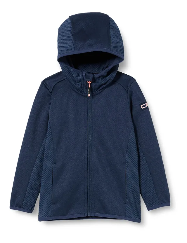 cmp-giacca-pile-grid-tech-bambini-con-cappuccio-unisex image 1