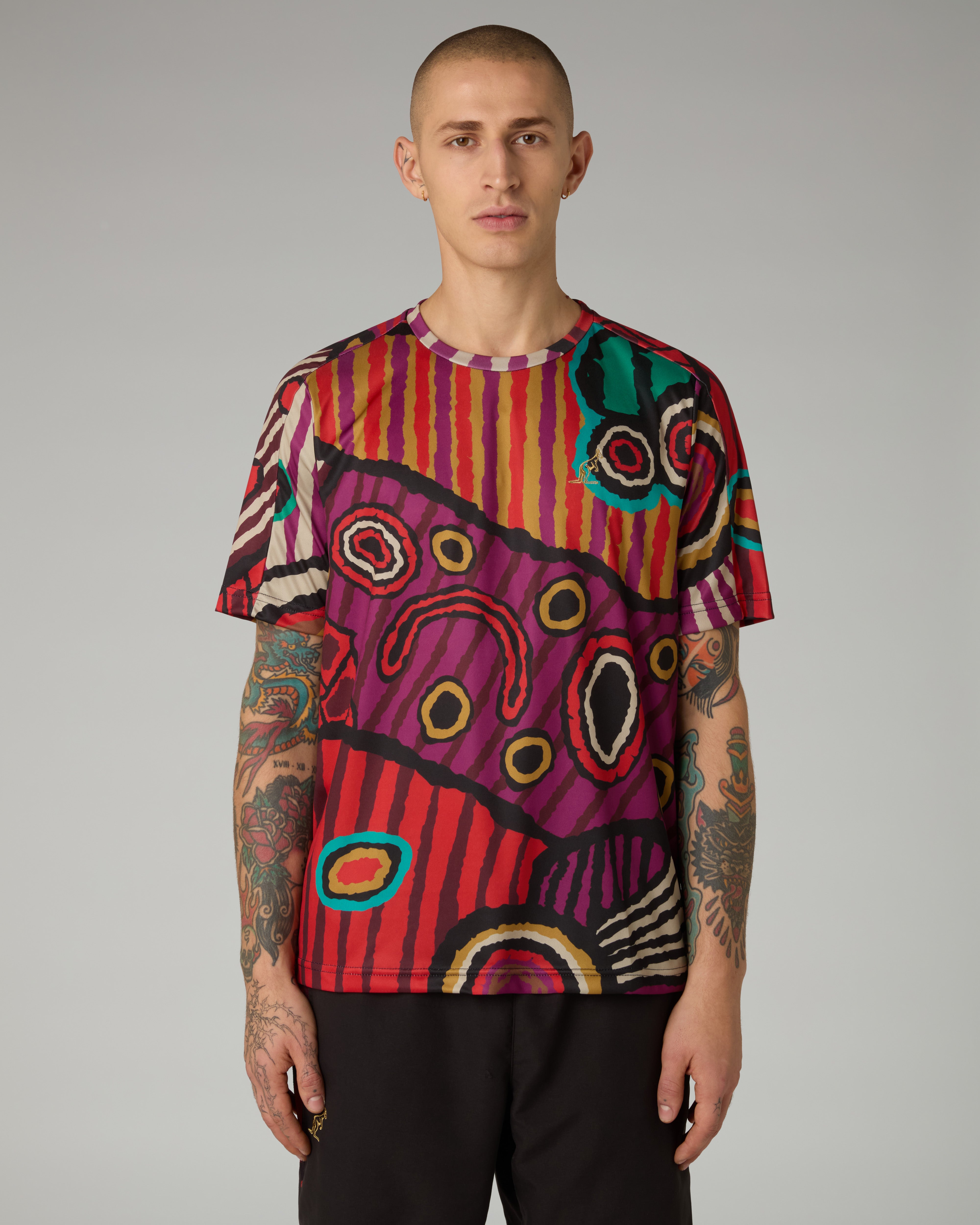 australian-jagera-t-shirt-ace-elasticizzata-bordeaux-all-over-made-in-italy image 1
