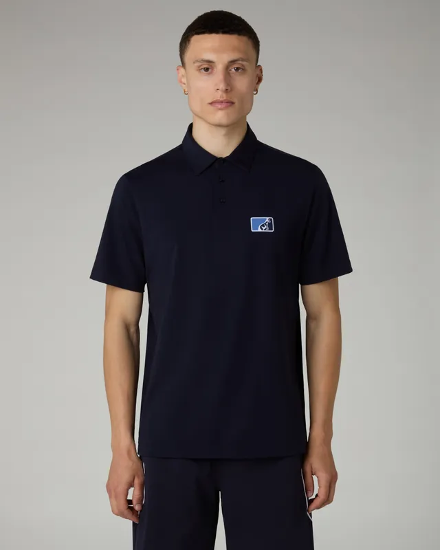 australian-flow-polo-shirt-league-polo-interlock-eclipse-blue-regular-fit image 1
