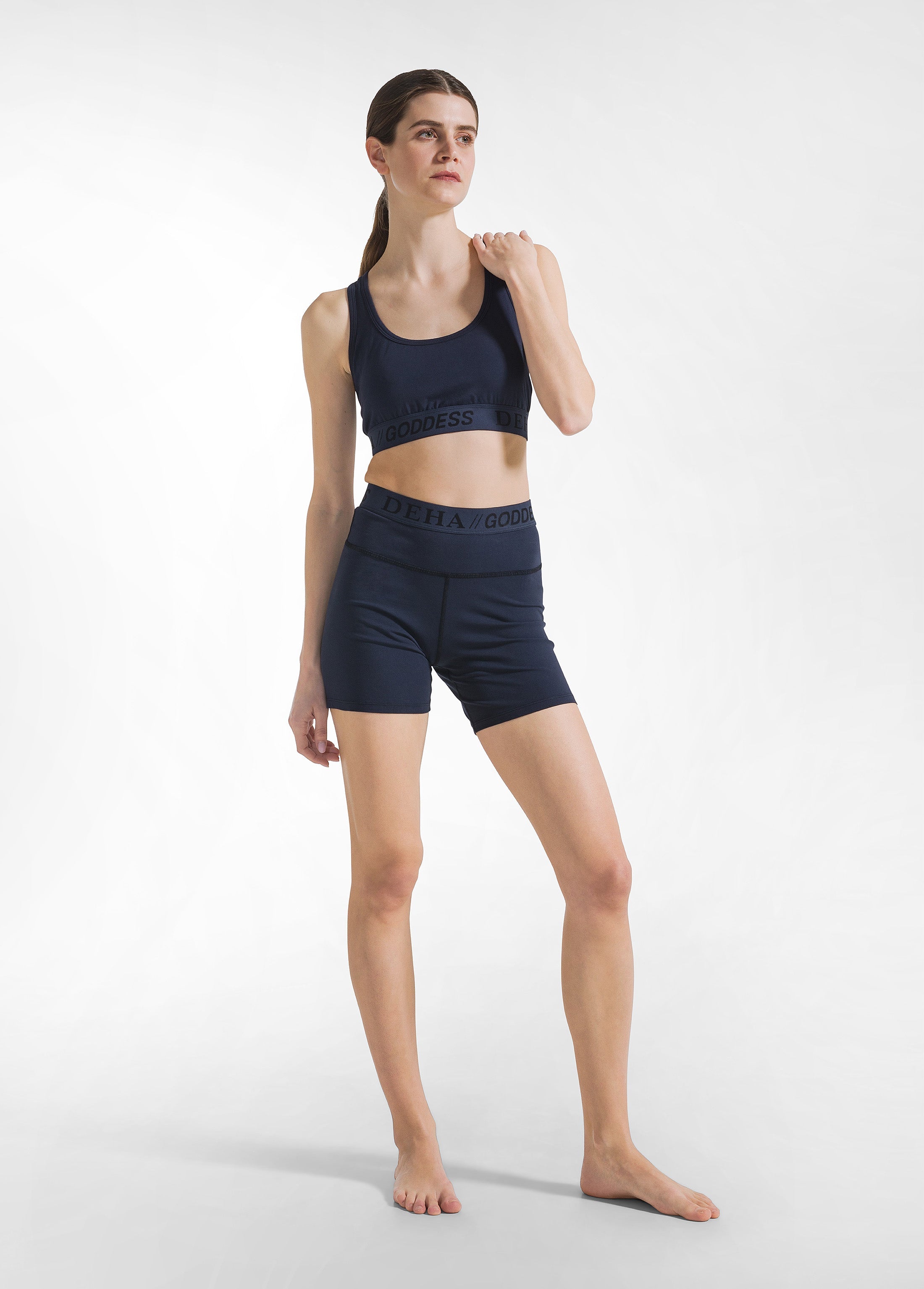 deha-pantaloncino-sportivo-jersey-stretch-blu-a00125 image 2