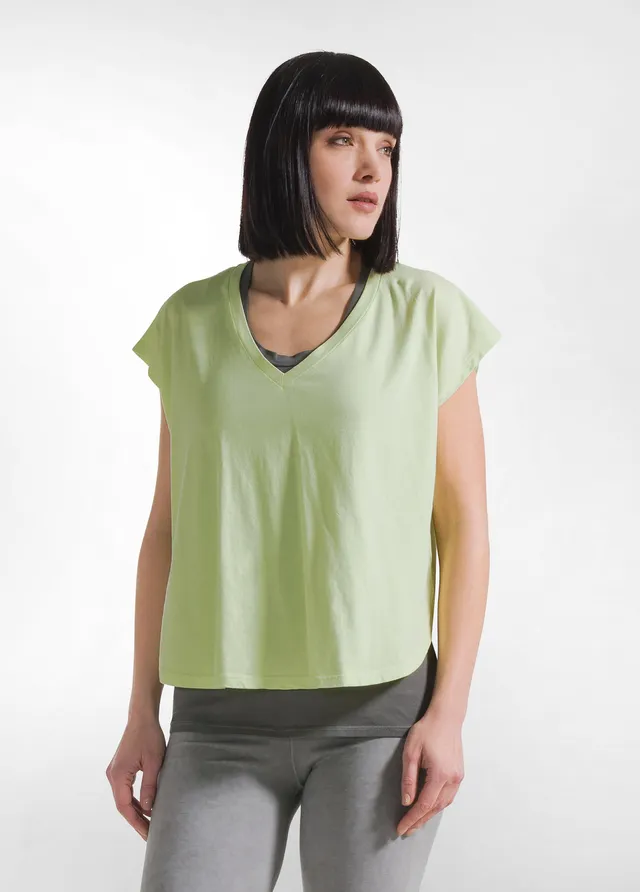 deha-t-shirt-loose-fit-in-jersey-organico-giallo-d42400 image 1