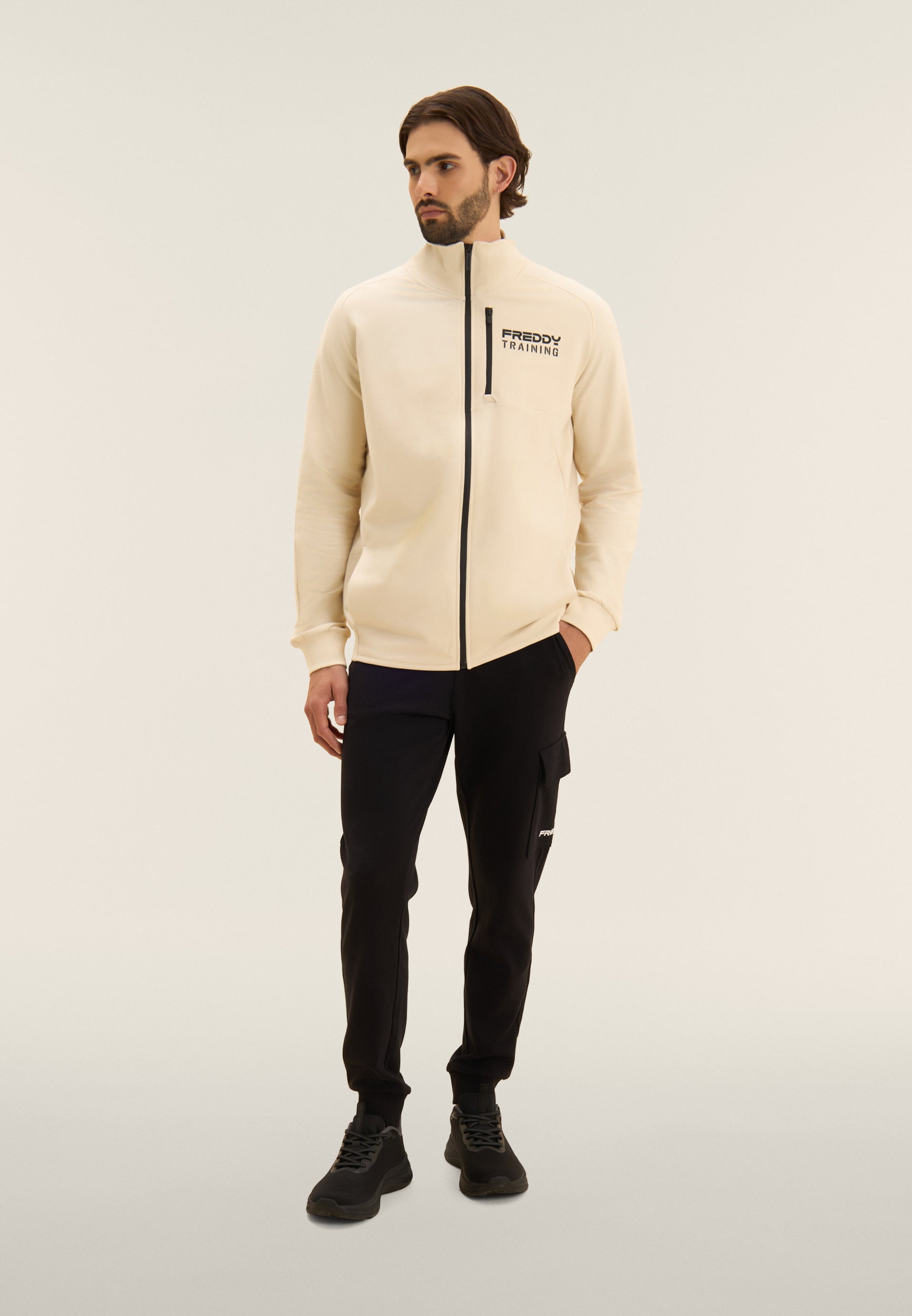 freddy-felpa-full-zip-con-taschino-collo-alto-e-cuciture-sportive image 8