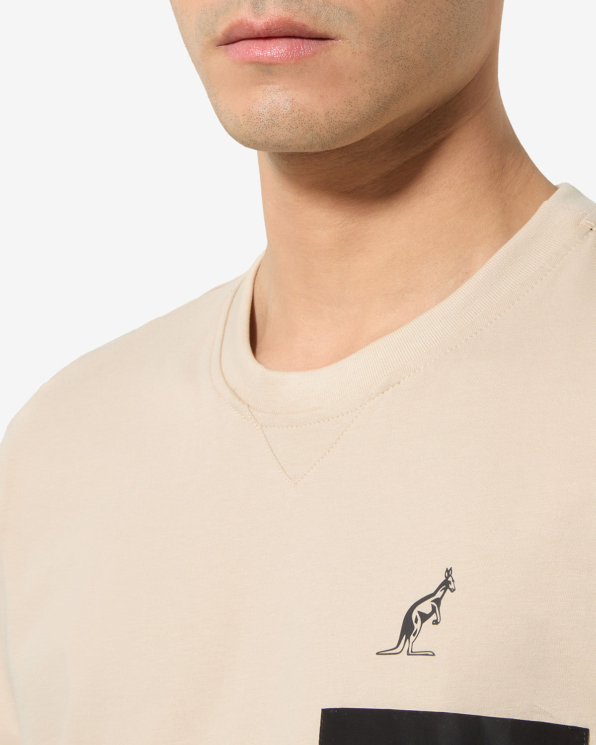 australian-impact-t-shirt-lsuts0017-t-shirt-in-cotone-sabbia-regular-fit image 4