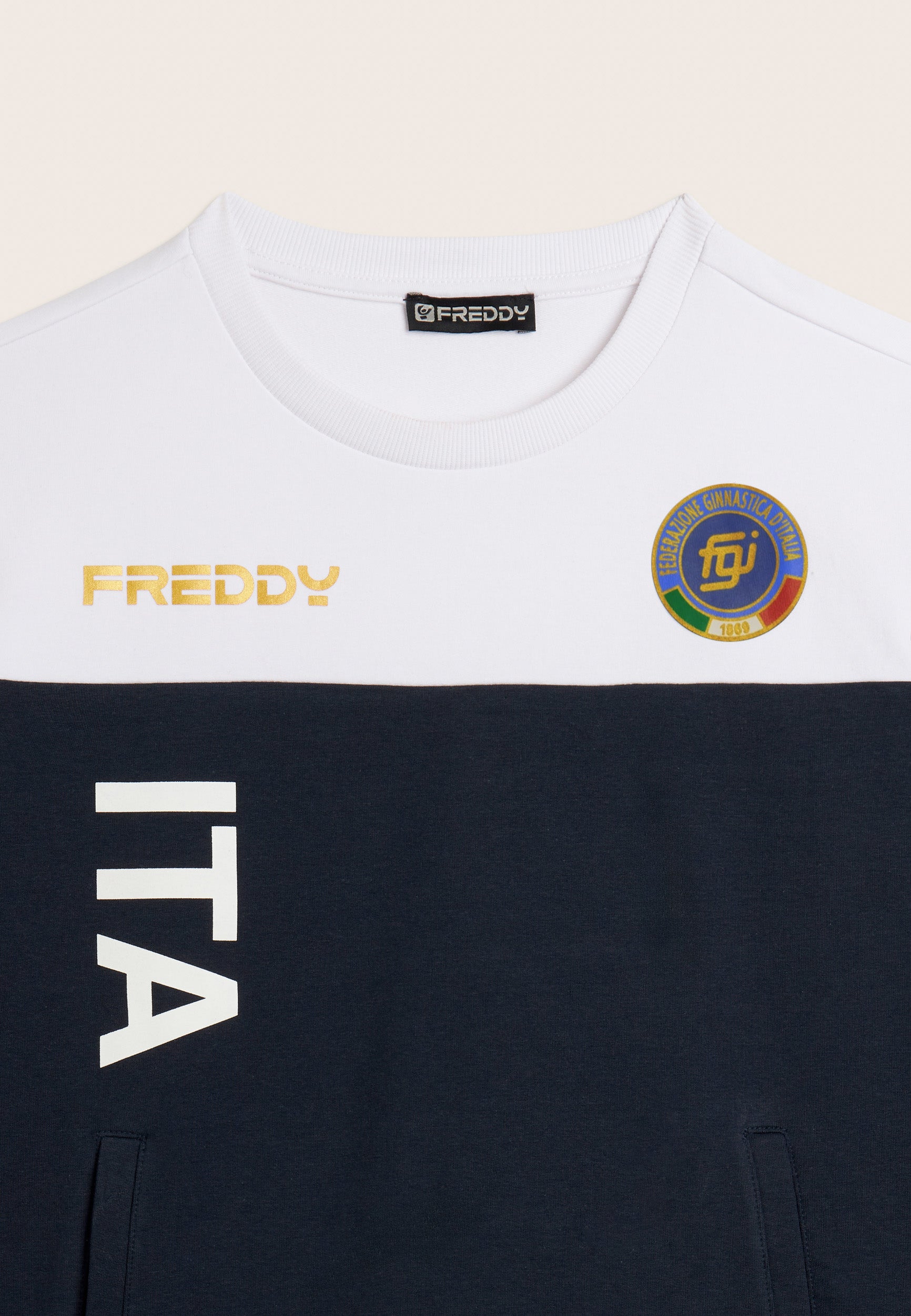 freddy-tuta-donna-italia-fgi-girocollo-in-felpa-brushed-blu image 3