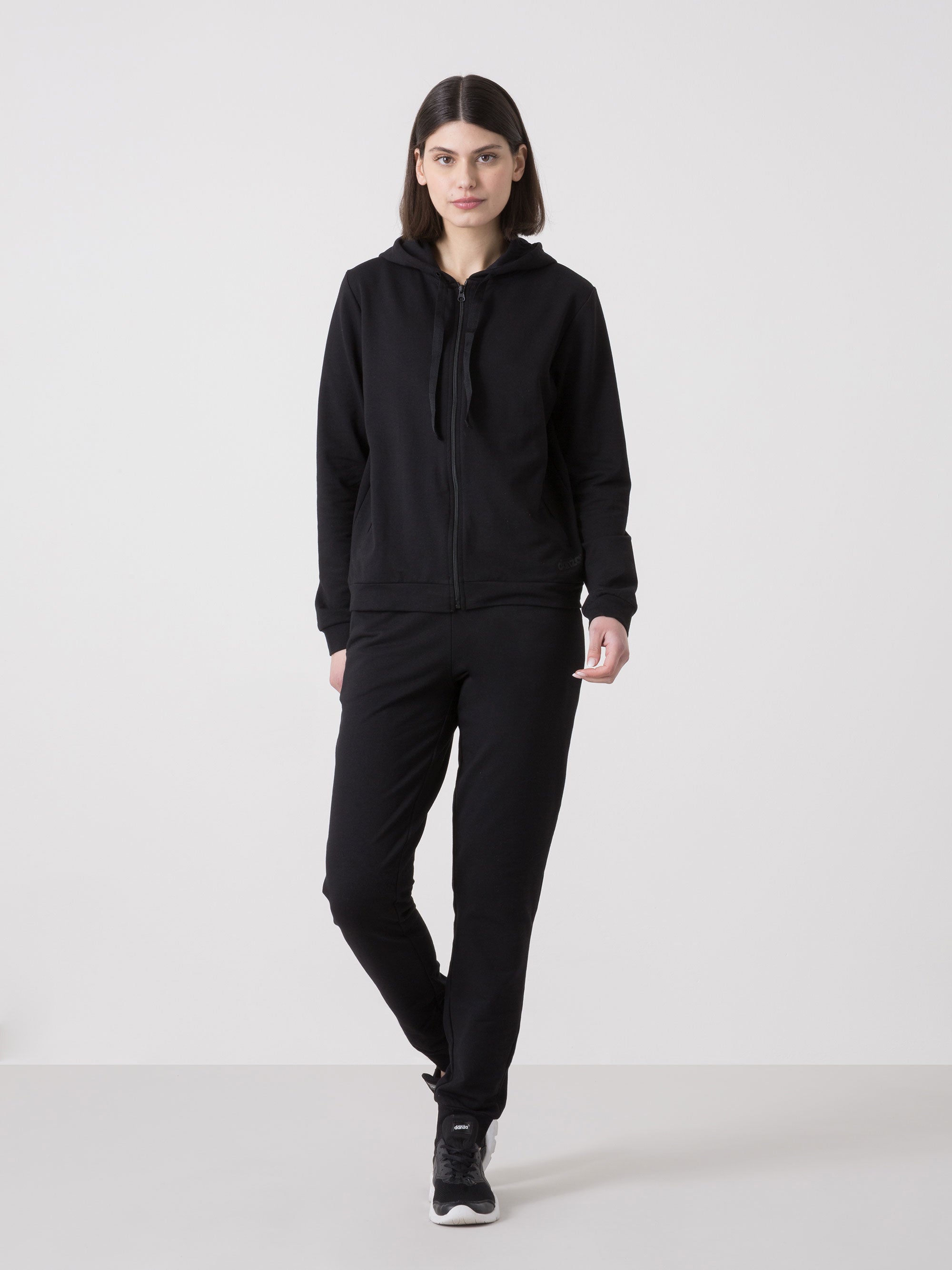 dimensione-danza-tuta-donna-full-zip-con-cappuccio-in-felpa-completo-felpa-panta image 1