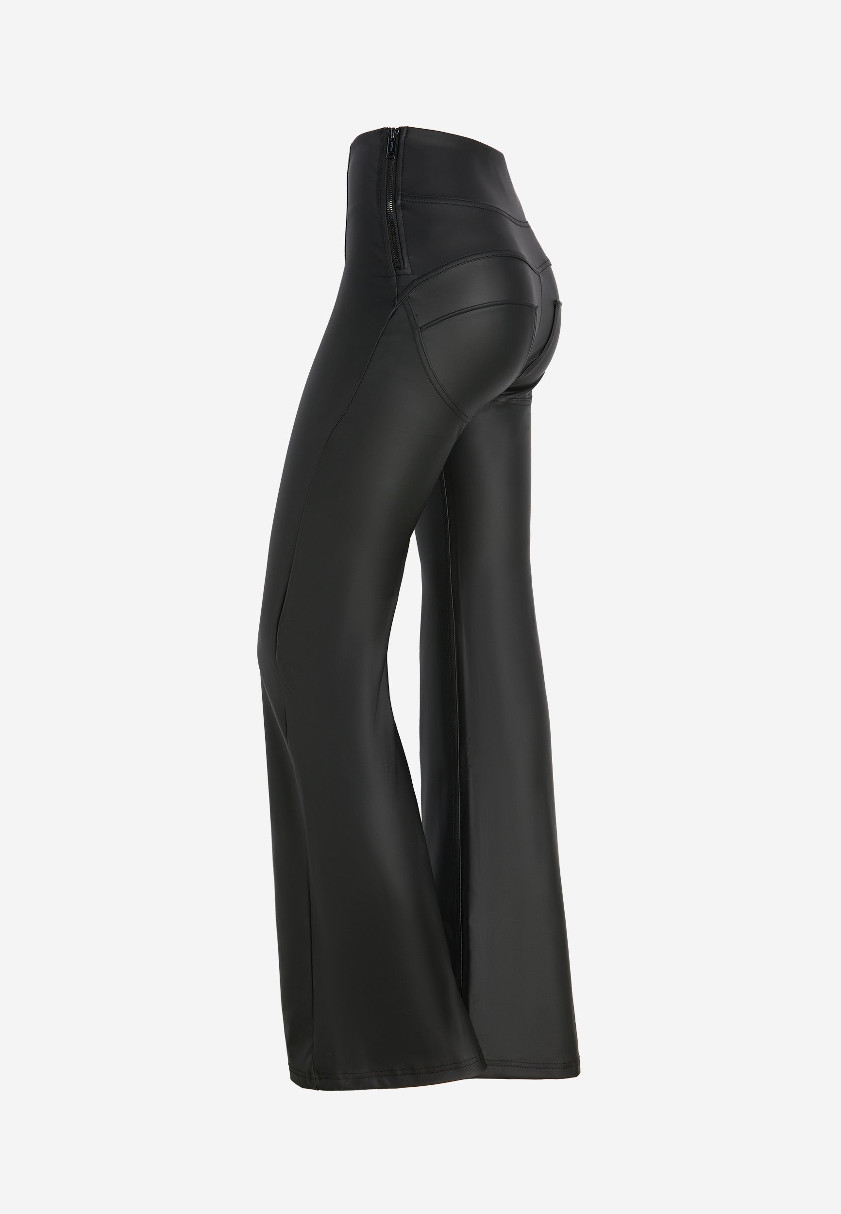 freddy-pantaloni-push-up-wr-up-super-flare-vita-alta-in-similpelle image 8