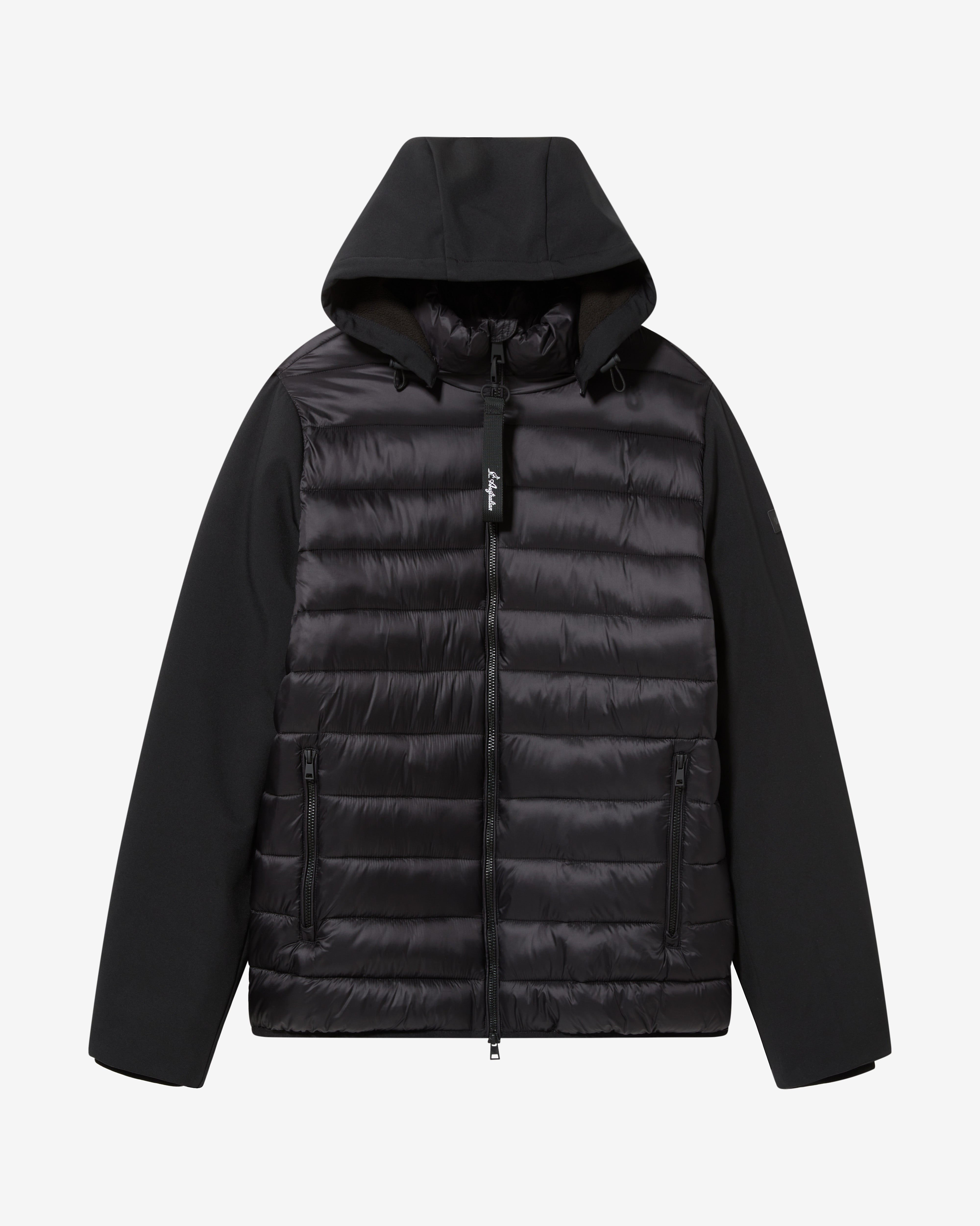 australian-bi-material-jacket-giubbotto-uomo-nero-con-cappuccio image 7