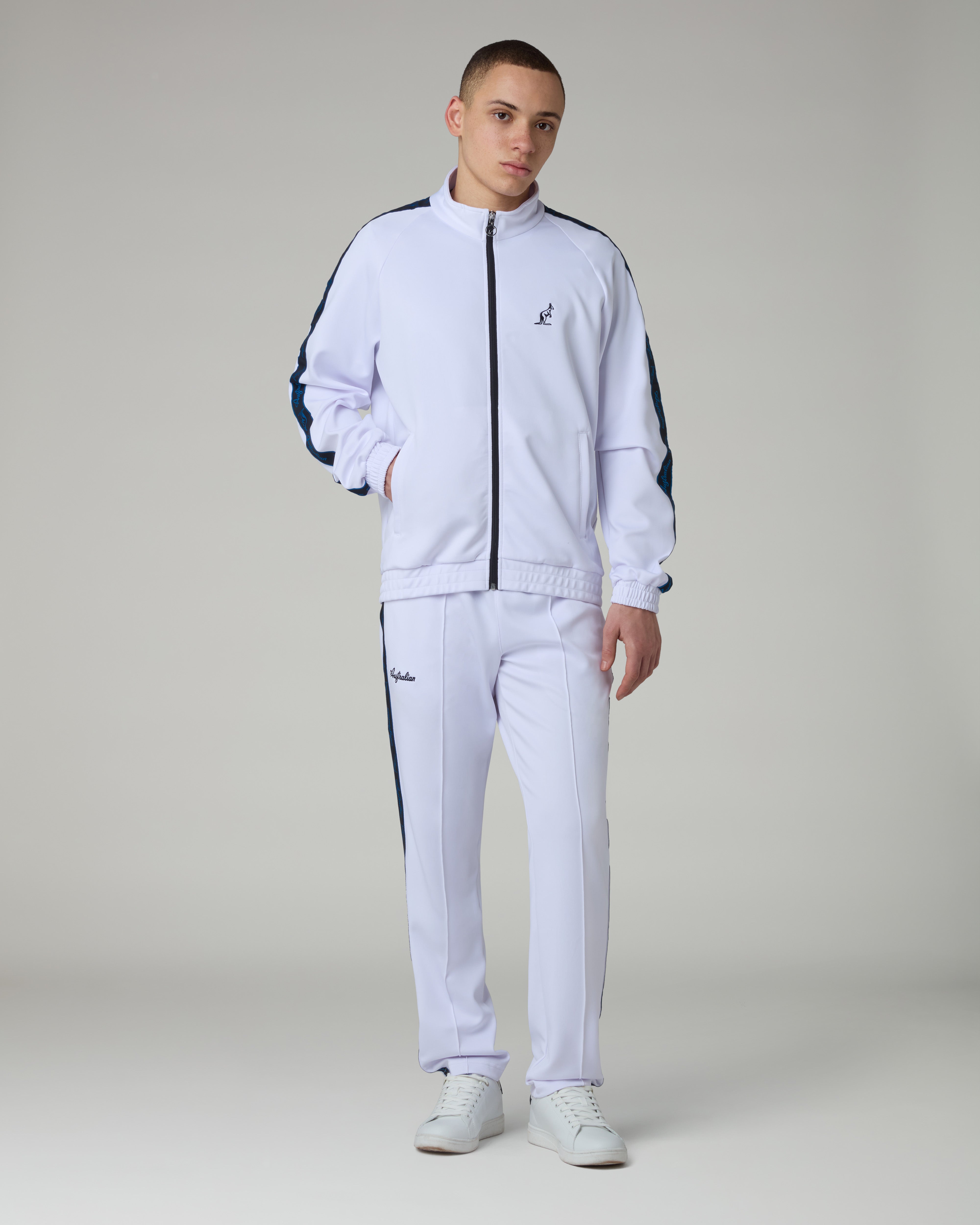 australian-blue-tape-tracksuit-tuta-shot-full-zip-bianco image 1
