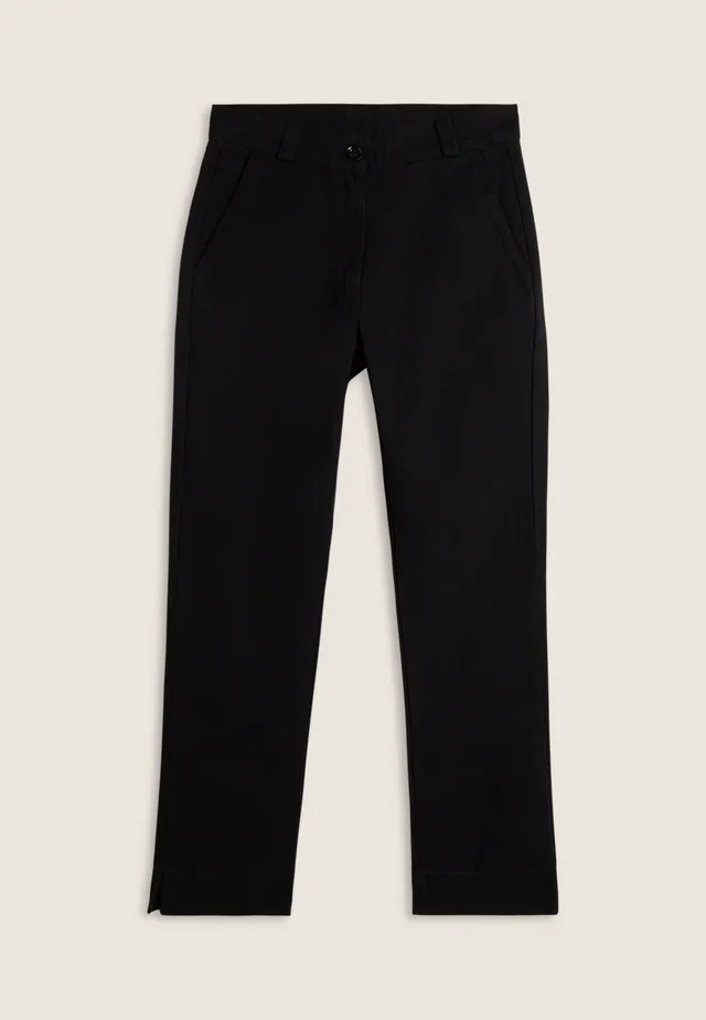 freddy-pantaloni-cropped-slim-fit-in-cotone-100-con-spacchi image 1
