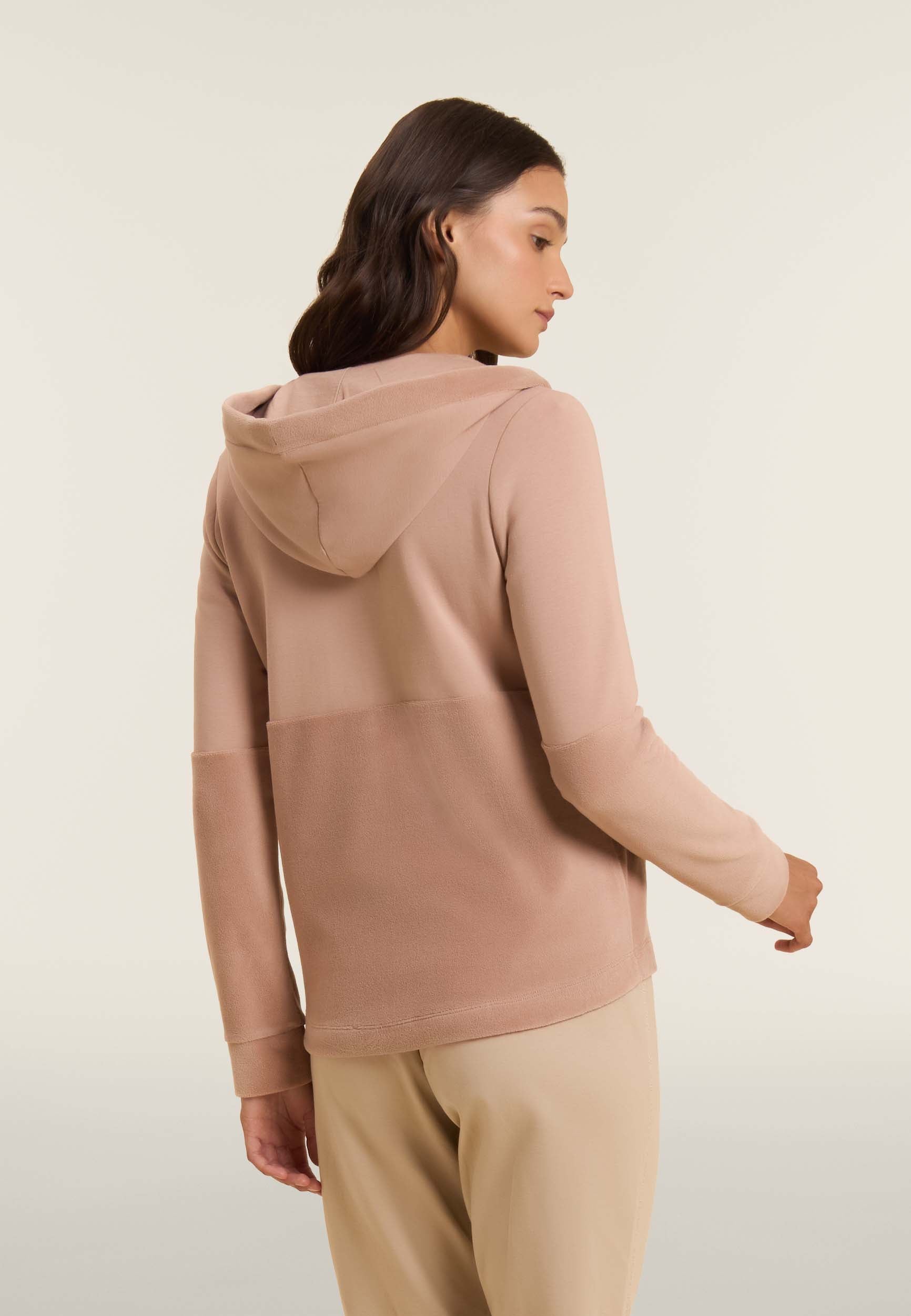 freddy-felpa-donna-full-zip-con-cappuccio-e-fondo-in-velluto image 3