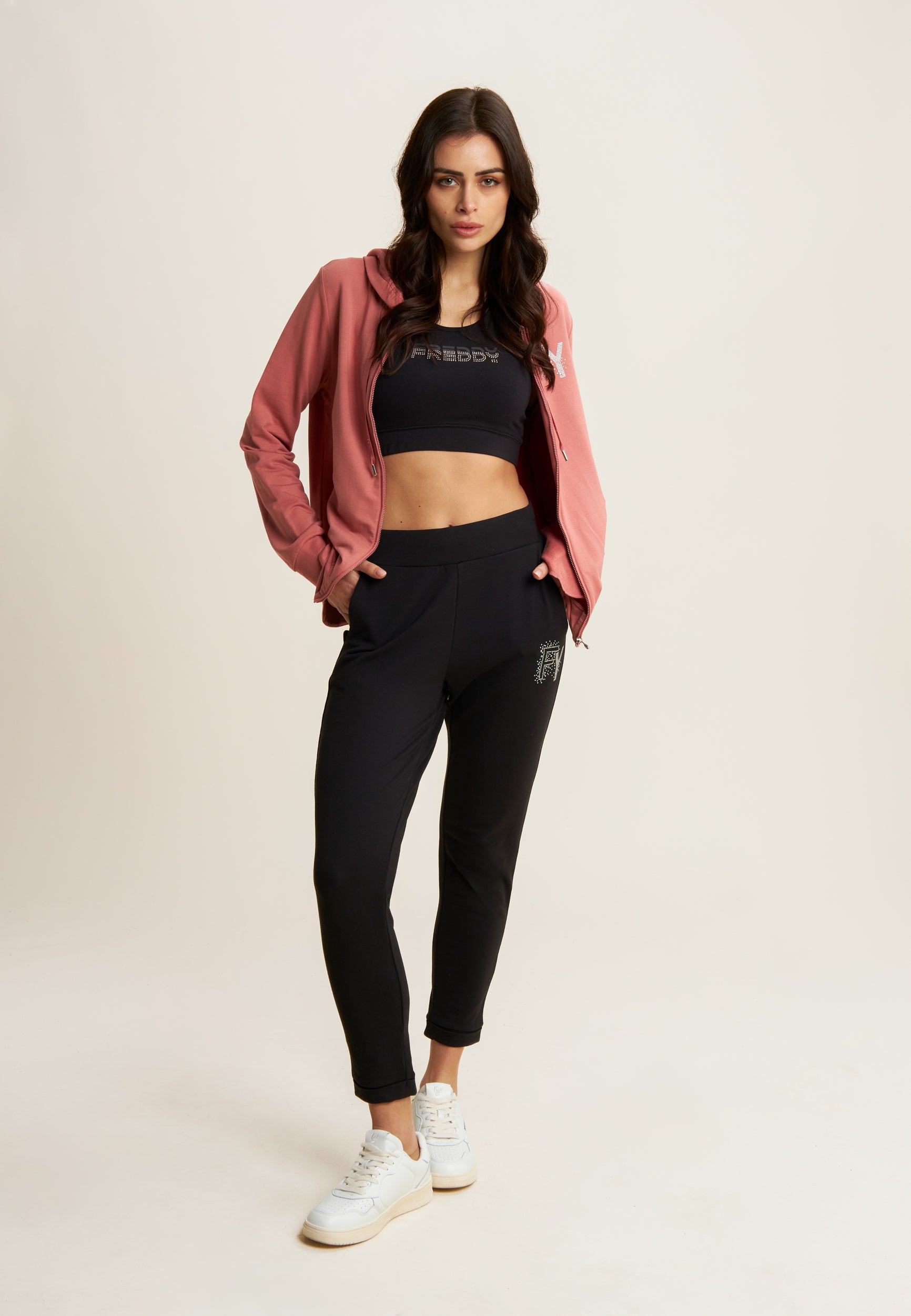 freddy-pantaloni-7-8-con-risvolto-e-strass-french-terry-modal image 2