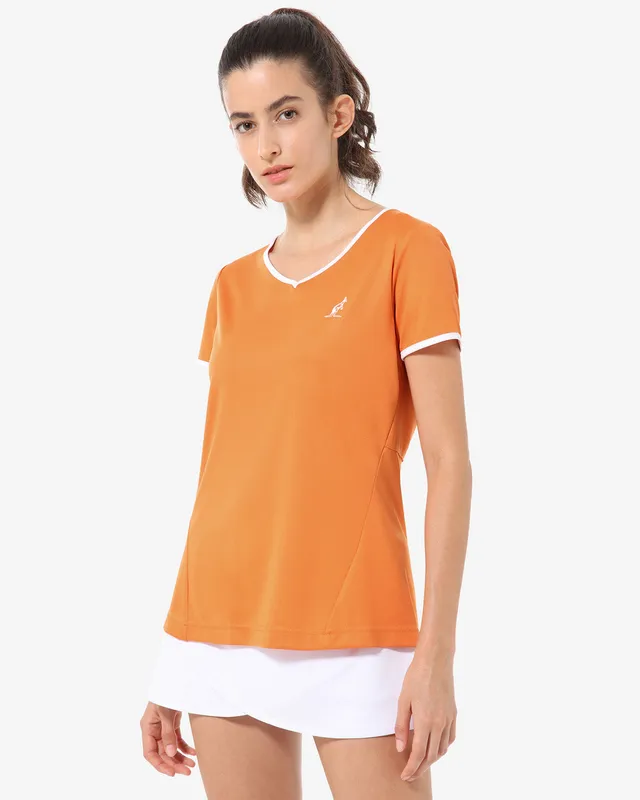 australian-slit-back-t-shirt-tennis-t-shirt-ace-arancio-acceso image 1