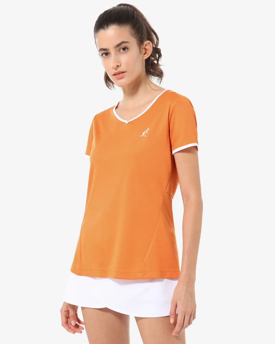 australian-slit-back-t-shirt-tennis-t-shirt-ace-arancio-acceso image 1