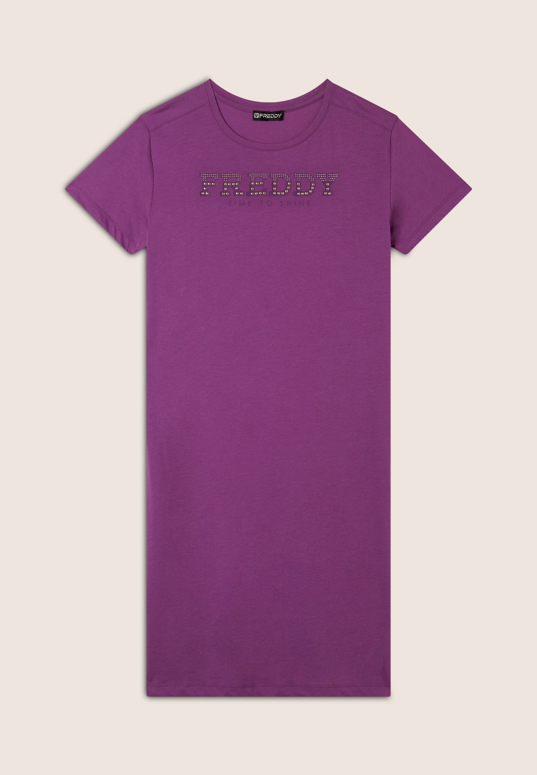 freddy-vestito-in-jersey-con-perline-dorate-e-logo image 8