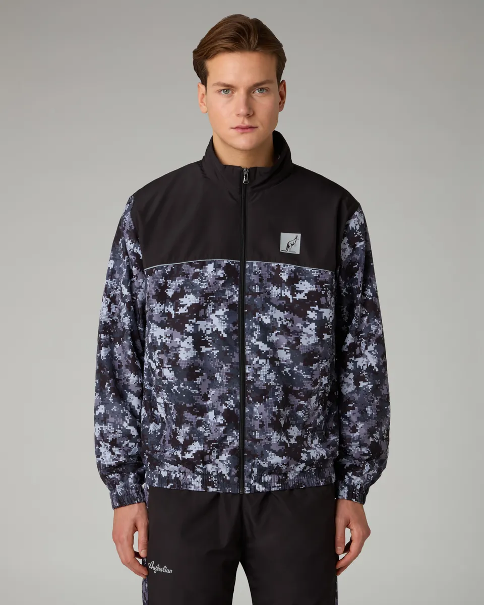 australian-digital-track-jacket-giacca-sportiva-nera-water-resistant-full-zip image 1