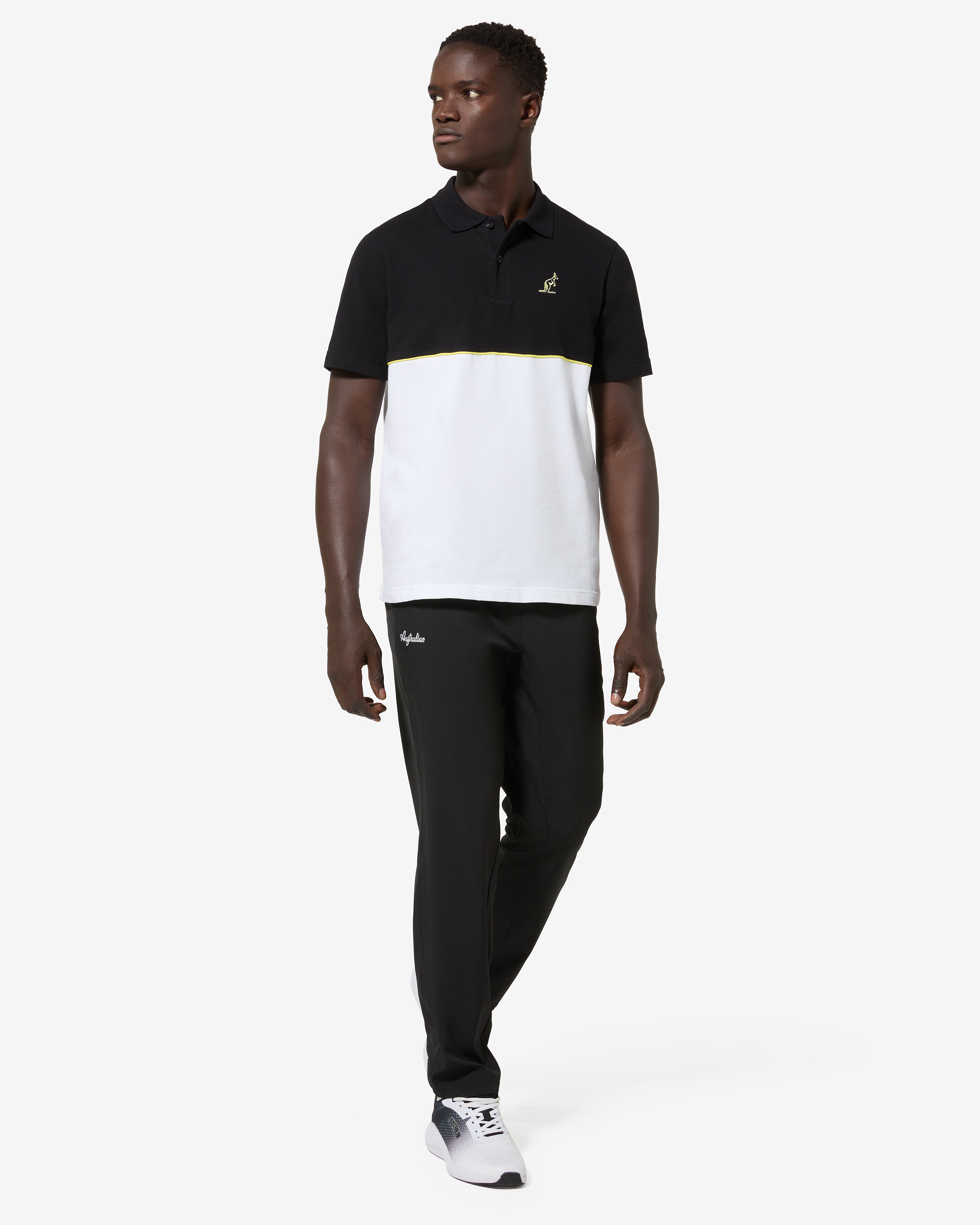 australian-vinyl-polo-shirt-polo-tennis-nera-regular-fit image 2