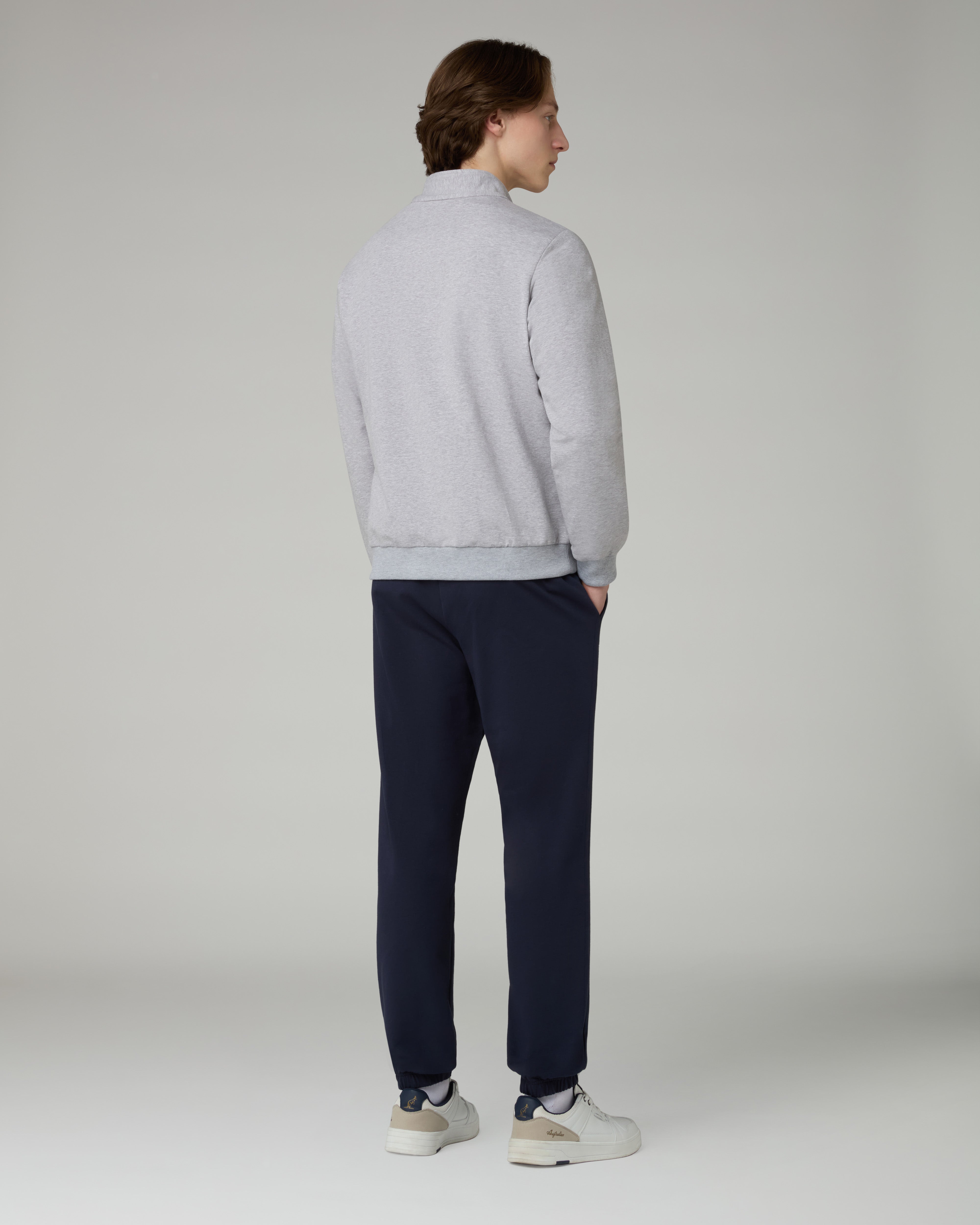 australian-essential-line-tuta-in-felpa-elasticizzata-grigio-melange image 2