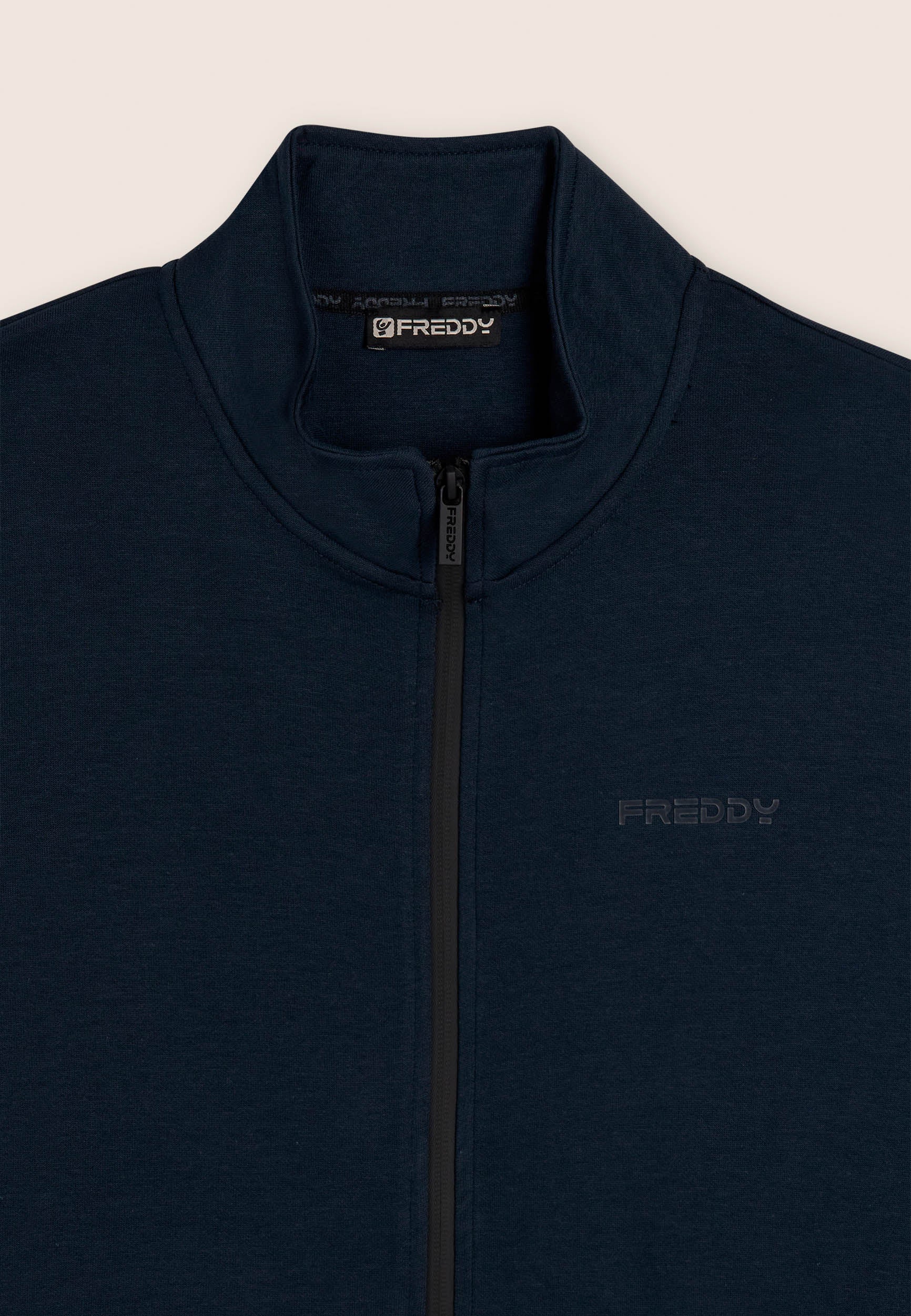 freddy-felpa-uomo-full-zip-collo-alto-con-tasche-zip-pile-interlock image 3