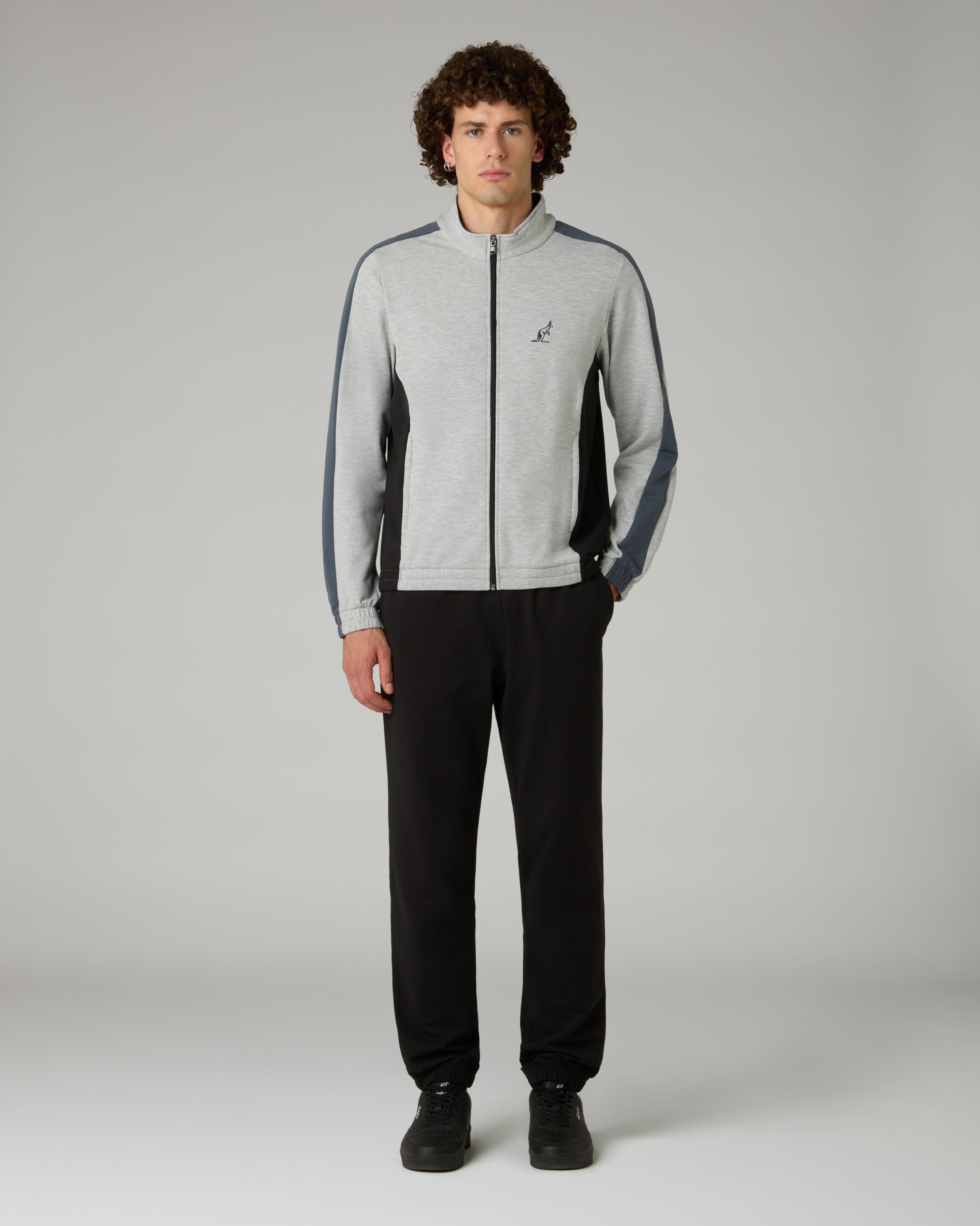 australian-echo-tracksuit-tuta-in-felpa-garzata-grigio-melange-made-in-italy image 1