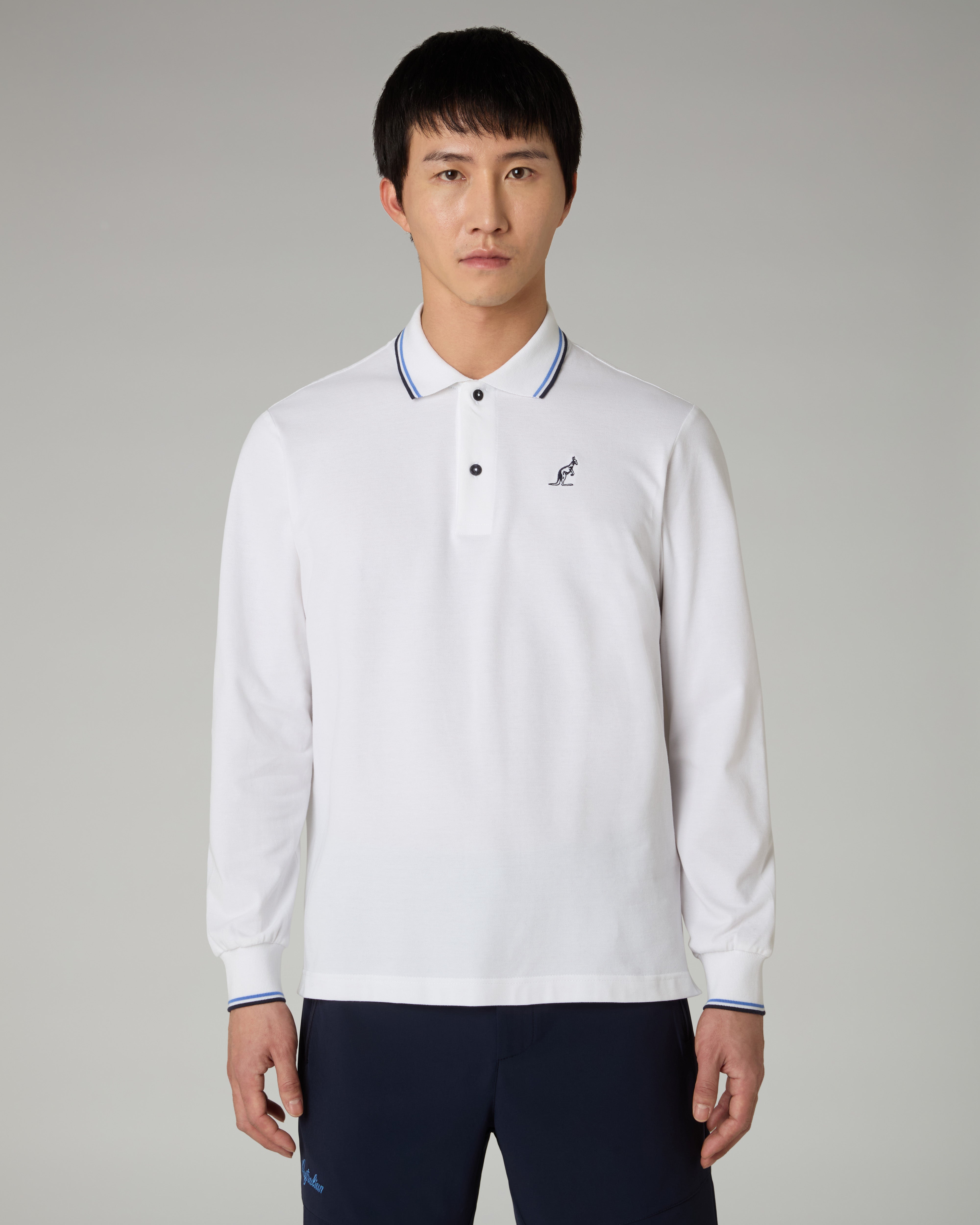 australian-long-sleeves-polo-shirt-manica-lunga-piquet image 1