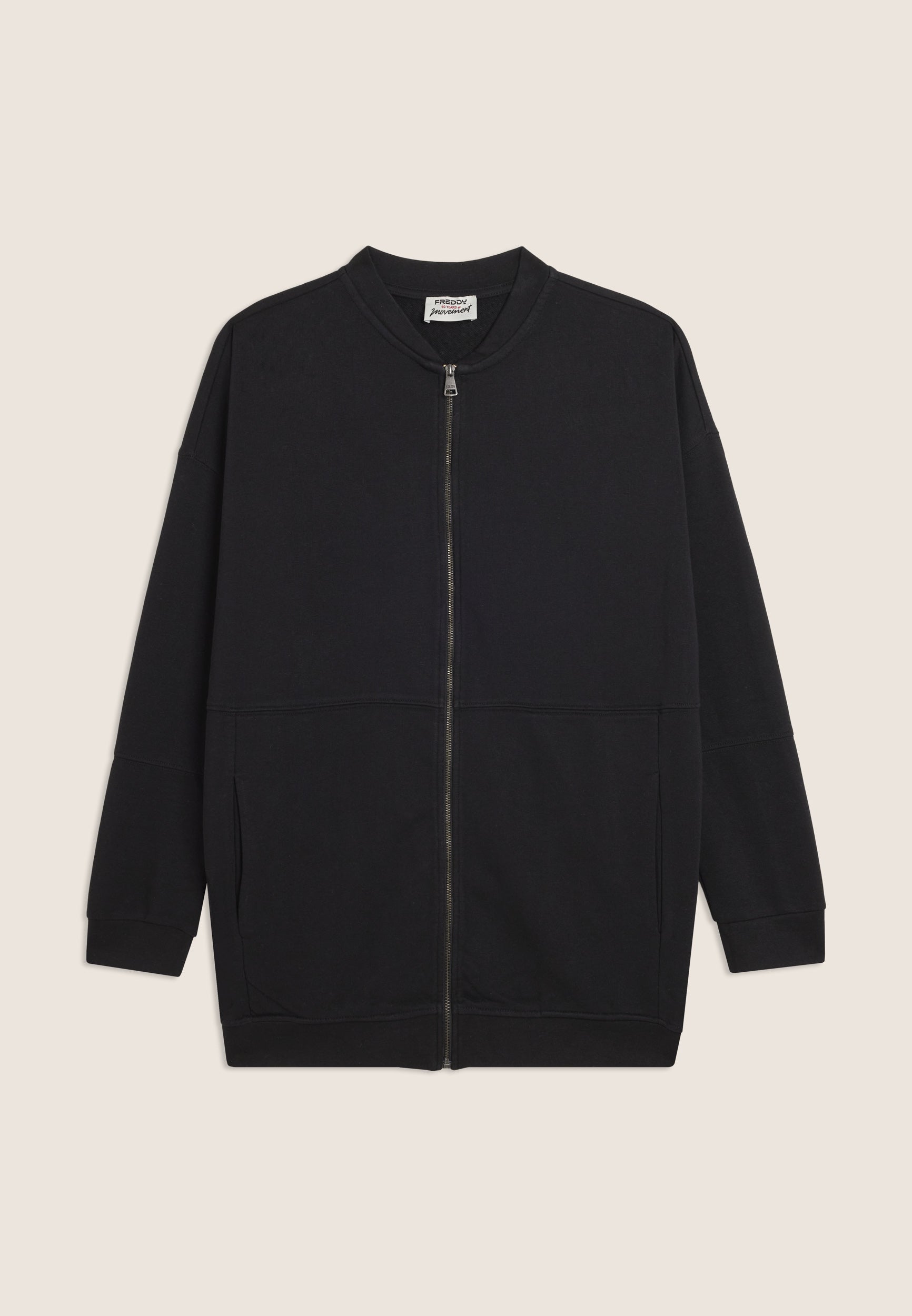 freddy-felpa-zip-oversize-grafica-posteriore-feel-the-flow-french-terry image 5