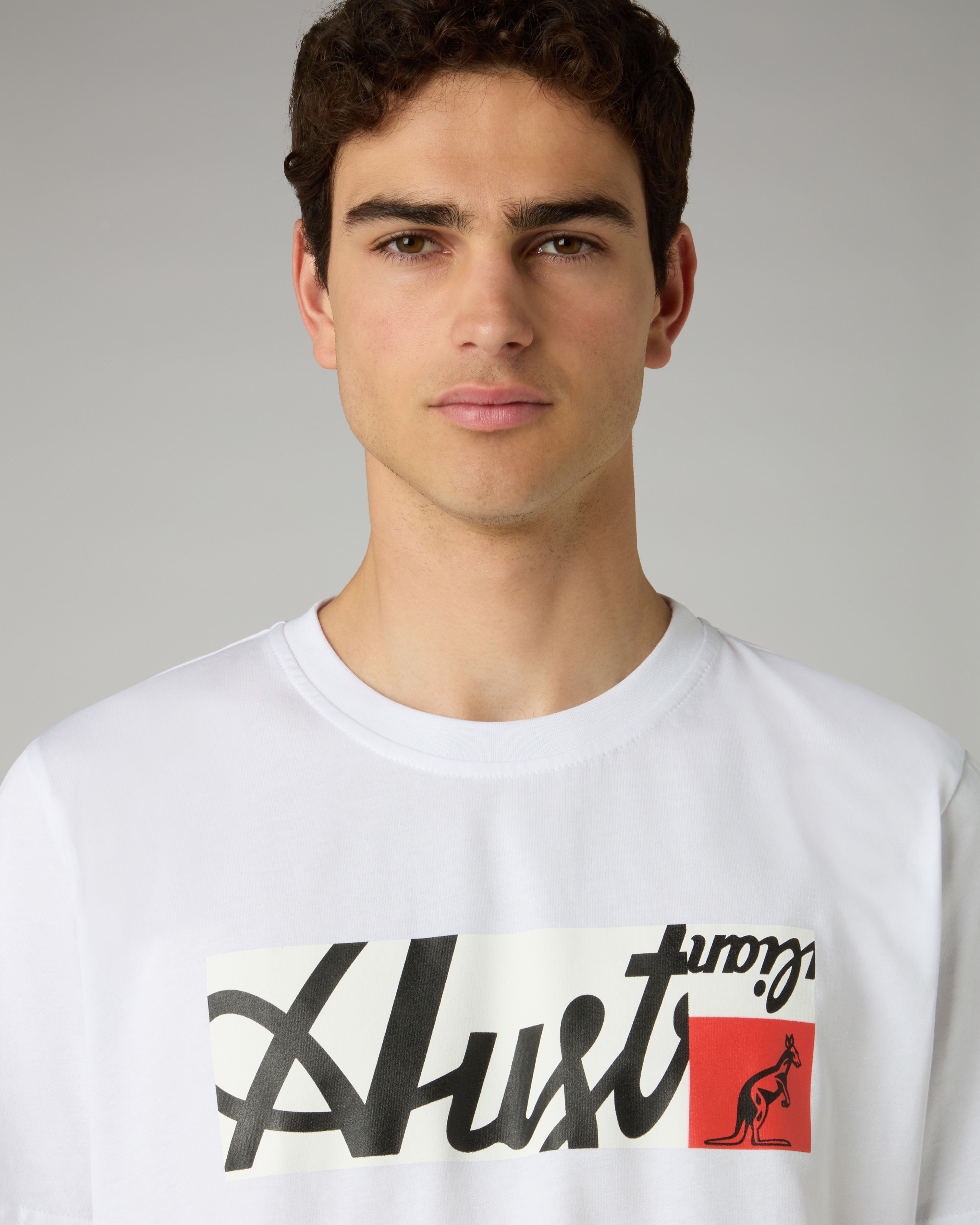 australian-broken-logo-t-shirt-maglia-cotone-bianco-sportswear image 4