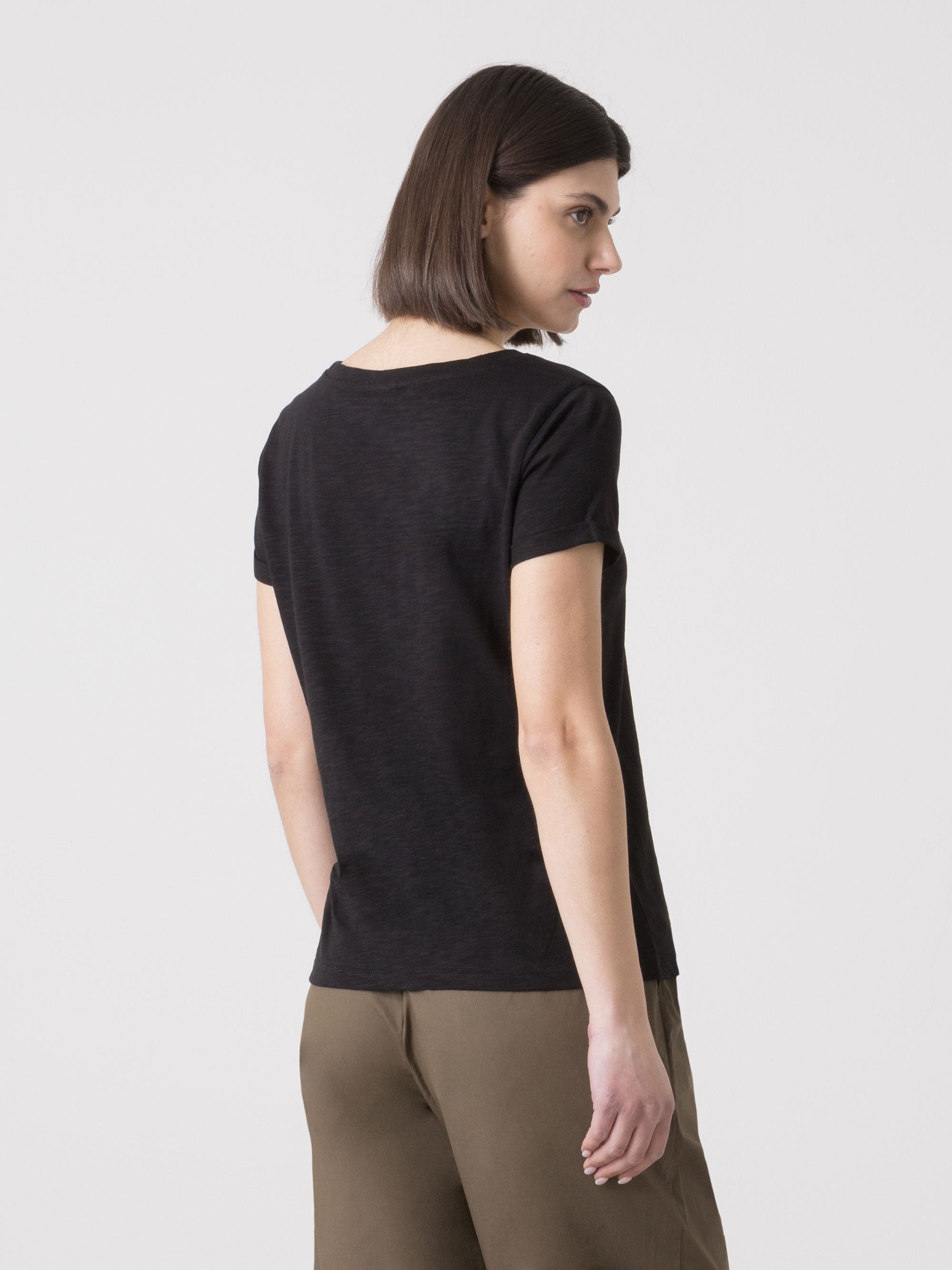 dimensione-danza-t-shirt-donna-in-slub-jersey-con-scollo-a-v image 3