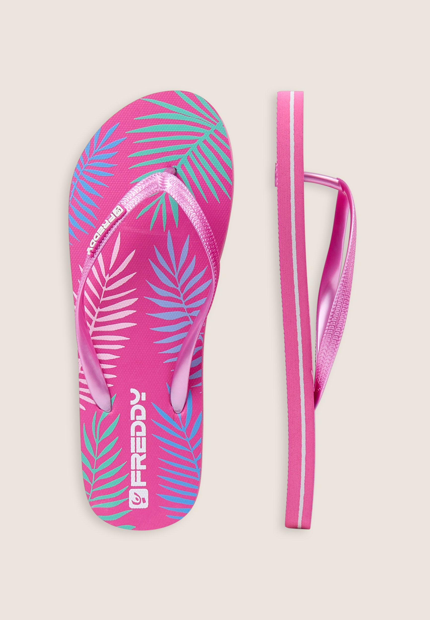 freddy-infradito-flip-flop-donna-stampa-tropicale-con-logo image 3