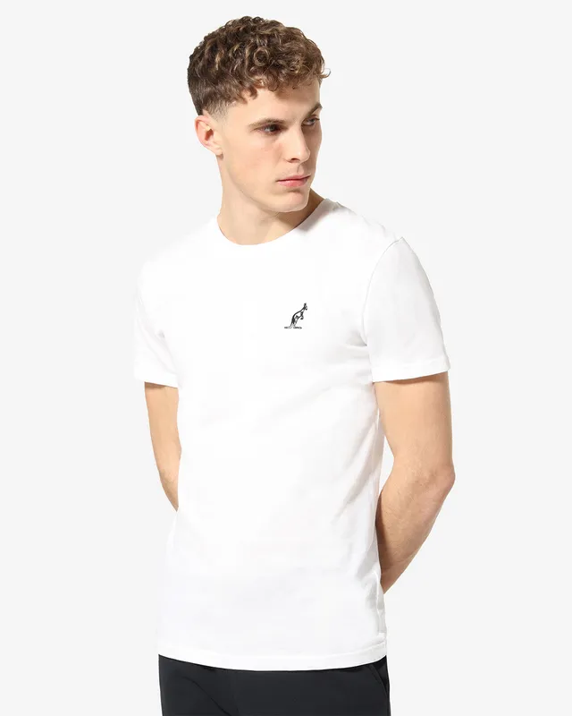 australian-basic-t-shirt-sportswear-t-shirt-cotone-bianca-regular-fit image 1