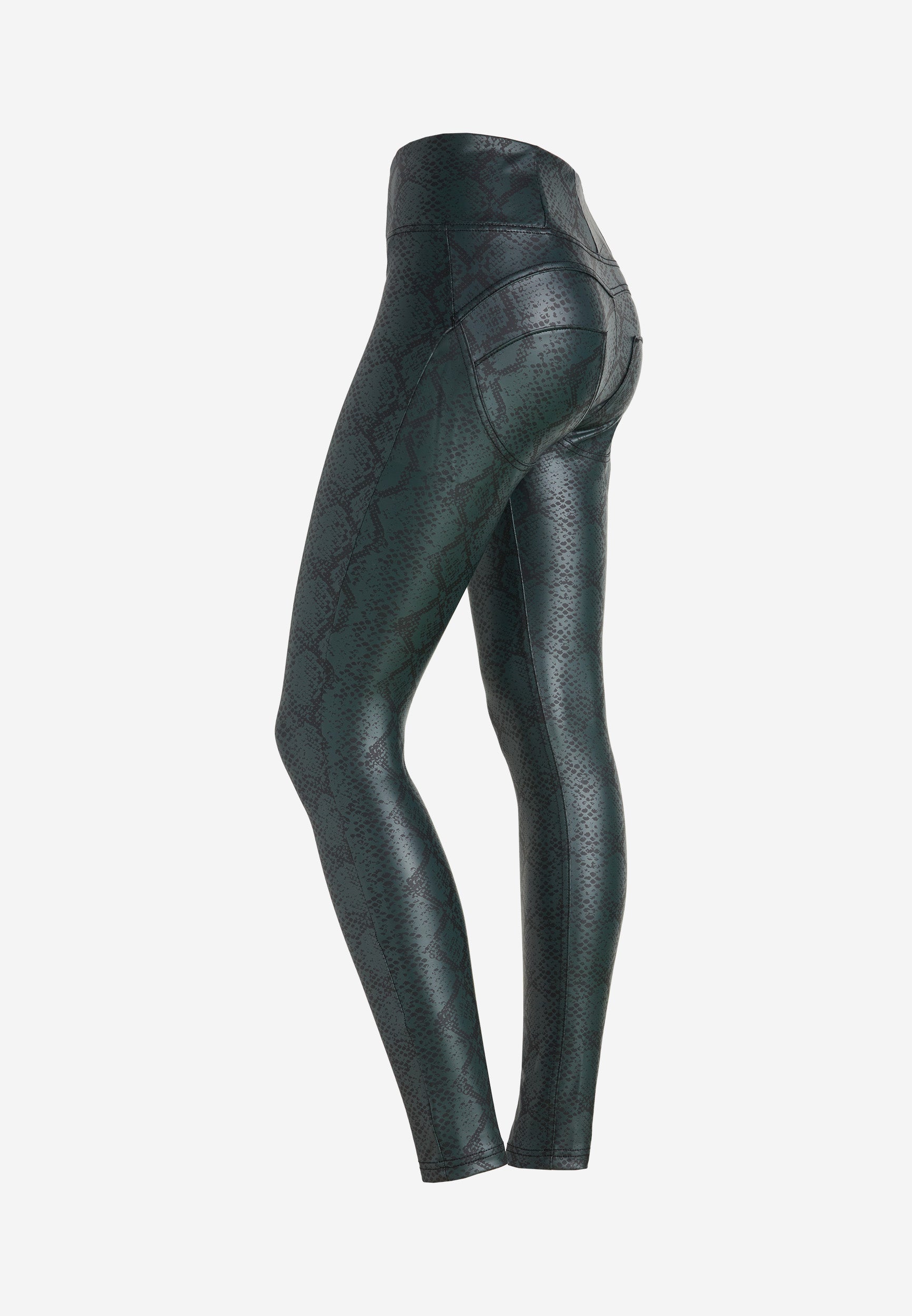 freddy-pantaloni-push-up-wr-up-vita-alta-in-similpelle-pitonata-colorata image 7