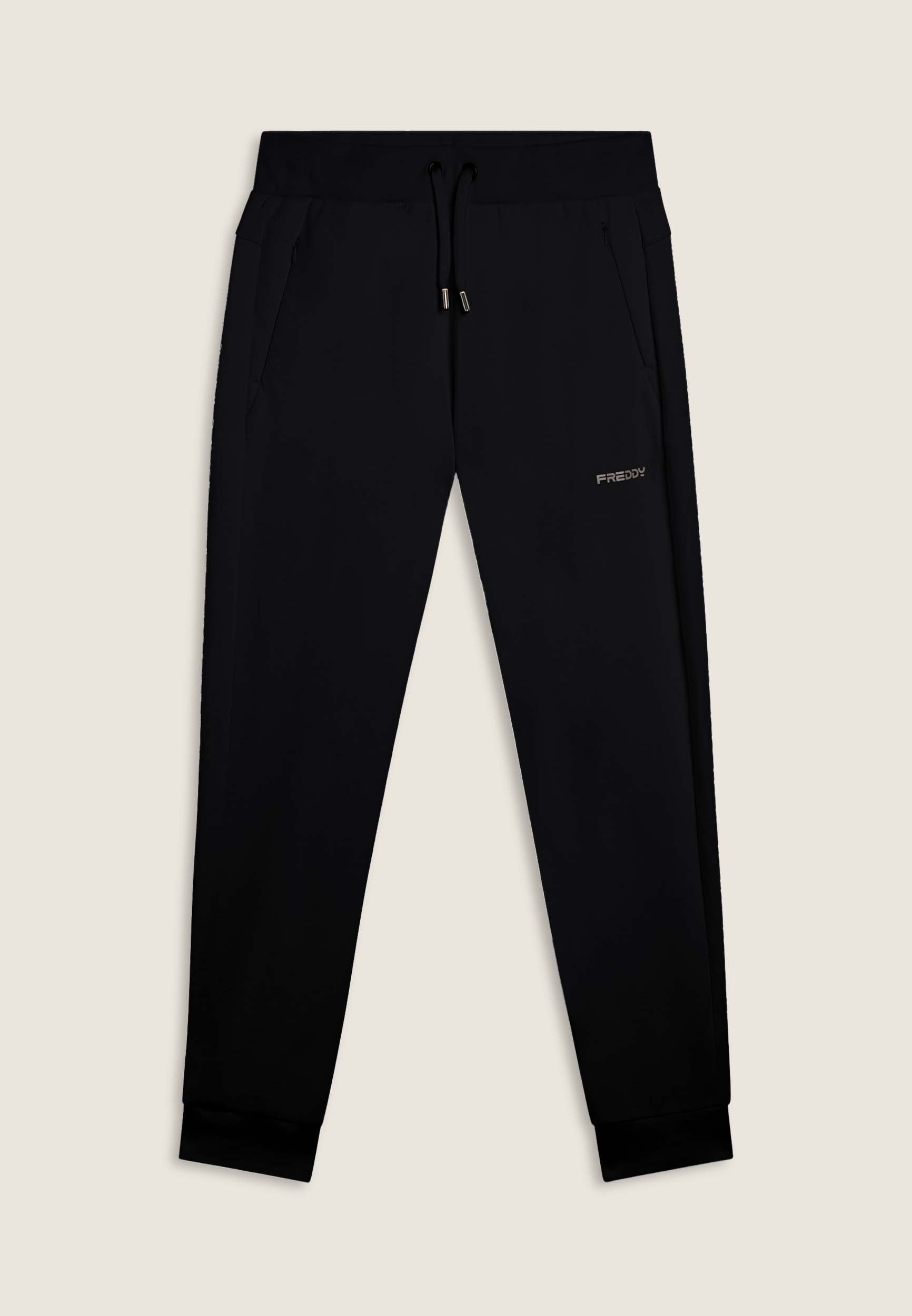 freddy-pantaloni-joggers-uomo-felpa-cotone-costina image 7