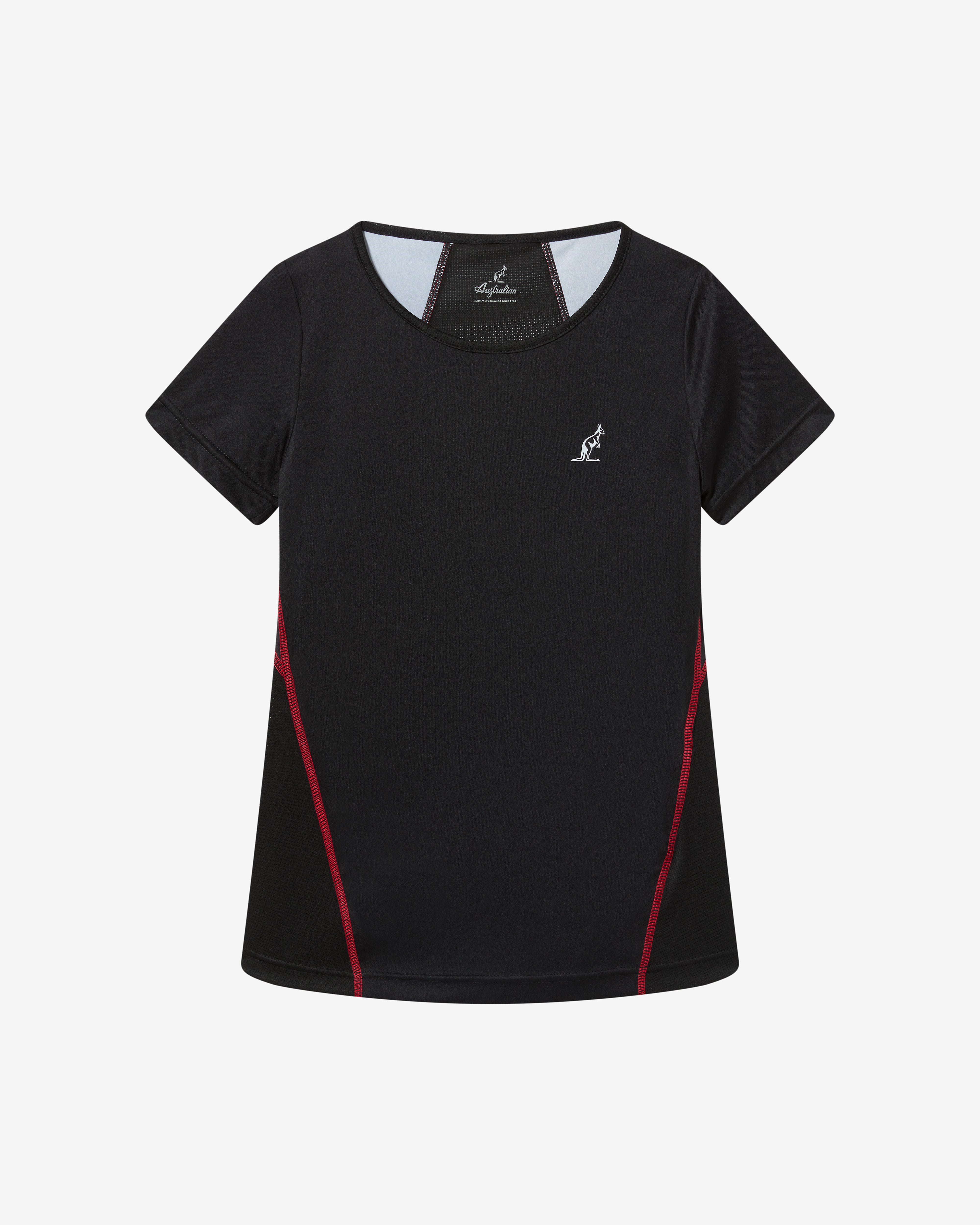 australian-crew-t-shirt-maglia-tennis-nera-traspirante image 5